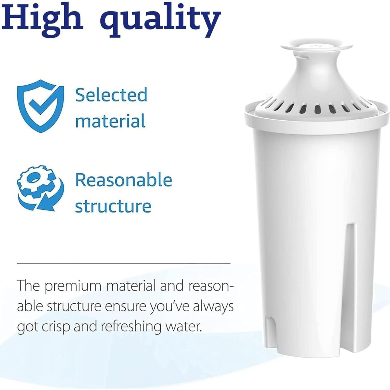 Waterdrop Replacement for Brita® Filters, Pitchers, Dispensers, NSF Certified Pitcher Water Filter, Brita® Classic OB03, Mavea® 107007, 35557, and More, Pack of 6