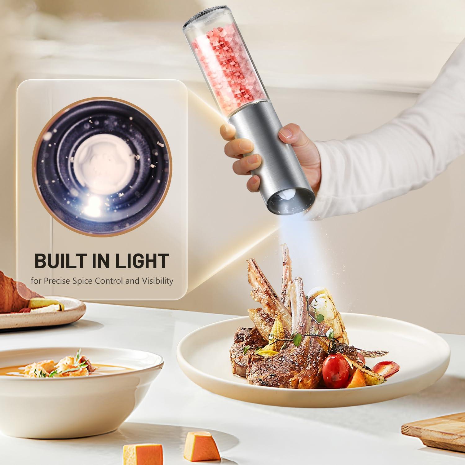 Juego de Molinillos Eléctricos de Sal y Pimienta Solisifime