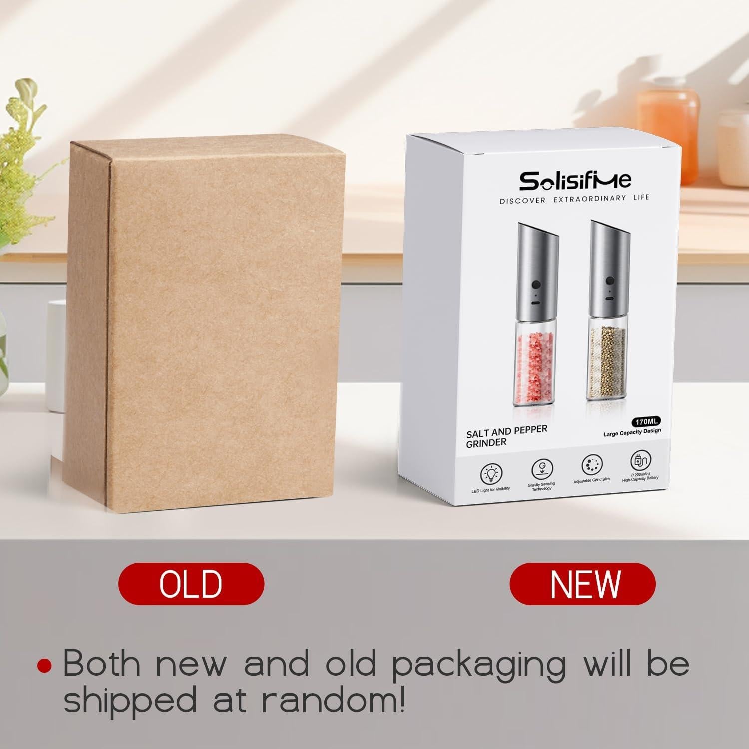 Juego de Molinillos Eléctricos de Sal y Pimienta Solisifime