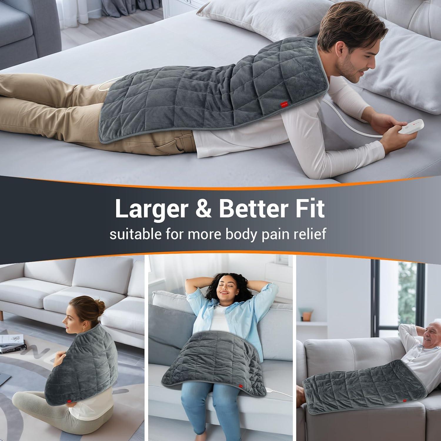 Almohadilla Térmica Eléctrica Comfytemp 43x84 cm para Alivio de Dolor