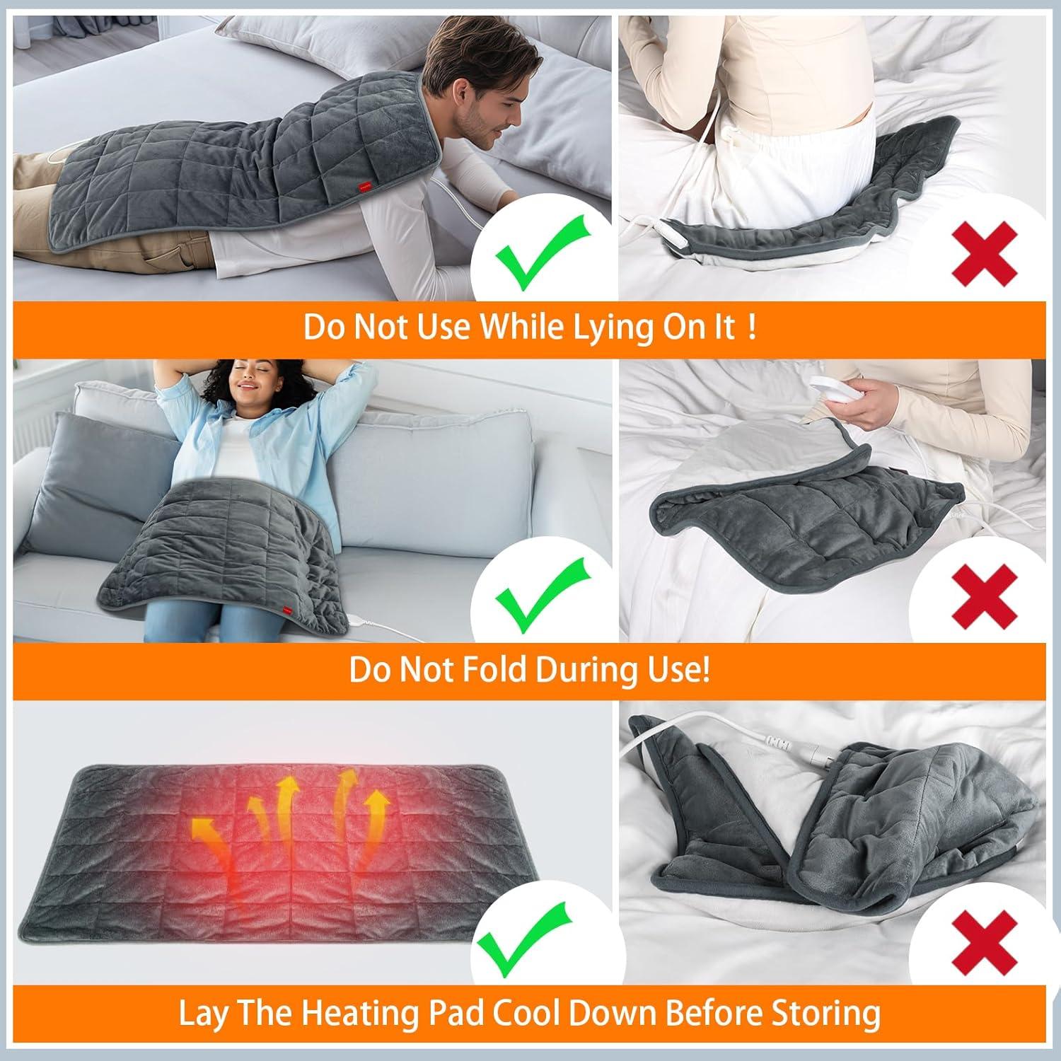 Almohadilla Térmica Eléctrica Comfytemp 43x84 cm para Alivio de Dolor