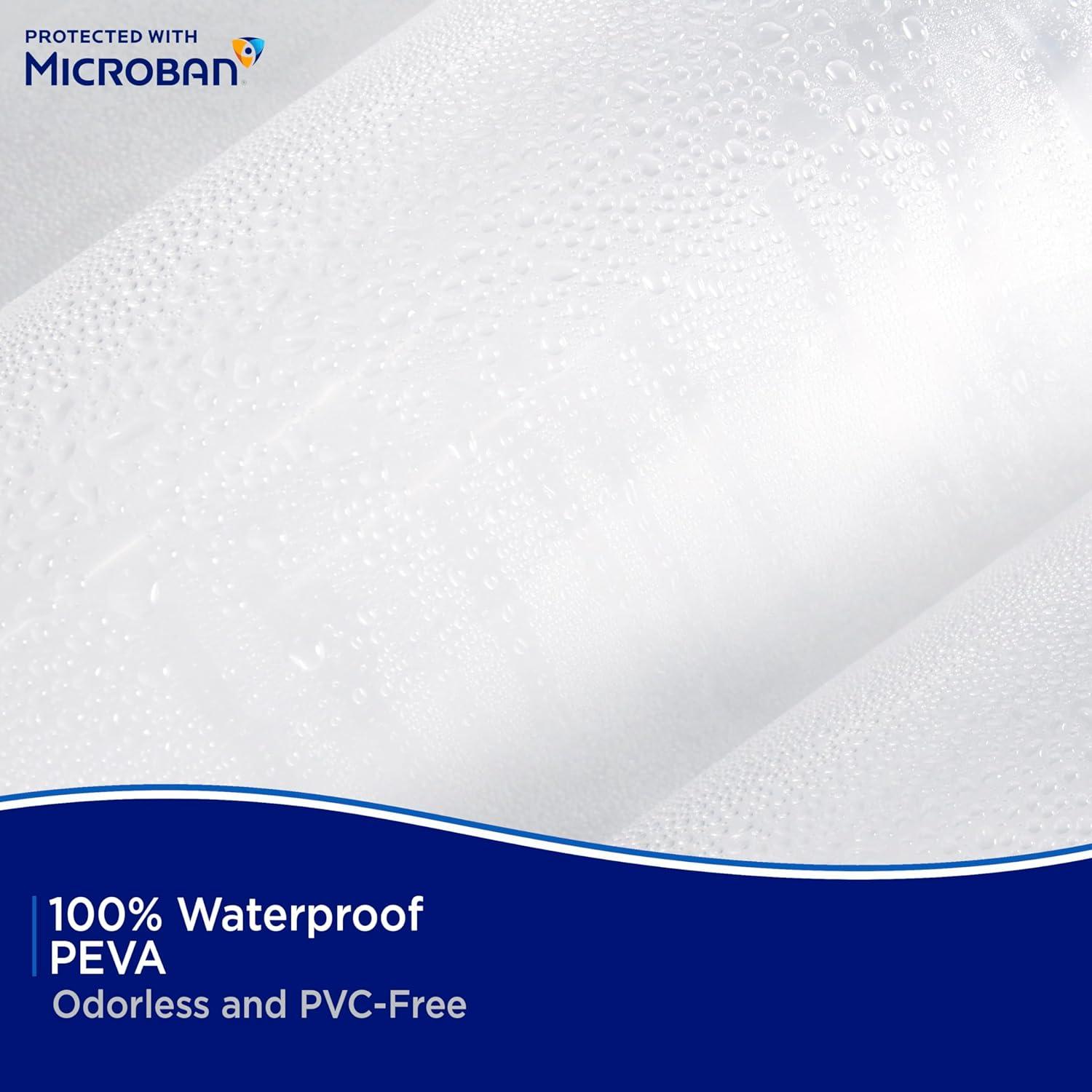 Forro de Ducha Kenney PEVA Antimicrobiano 178x183 cm Claro