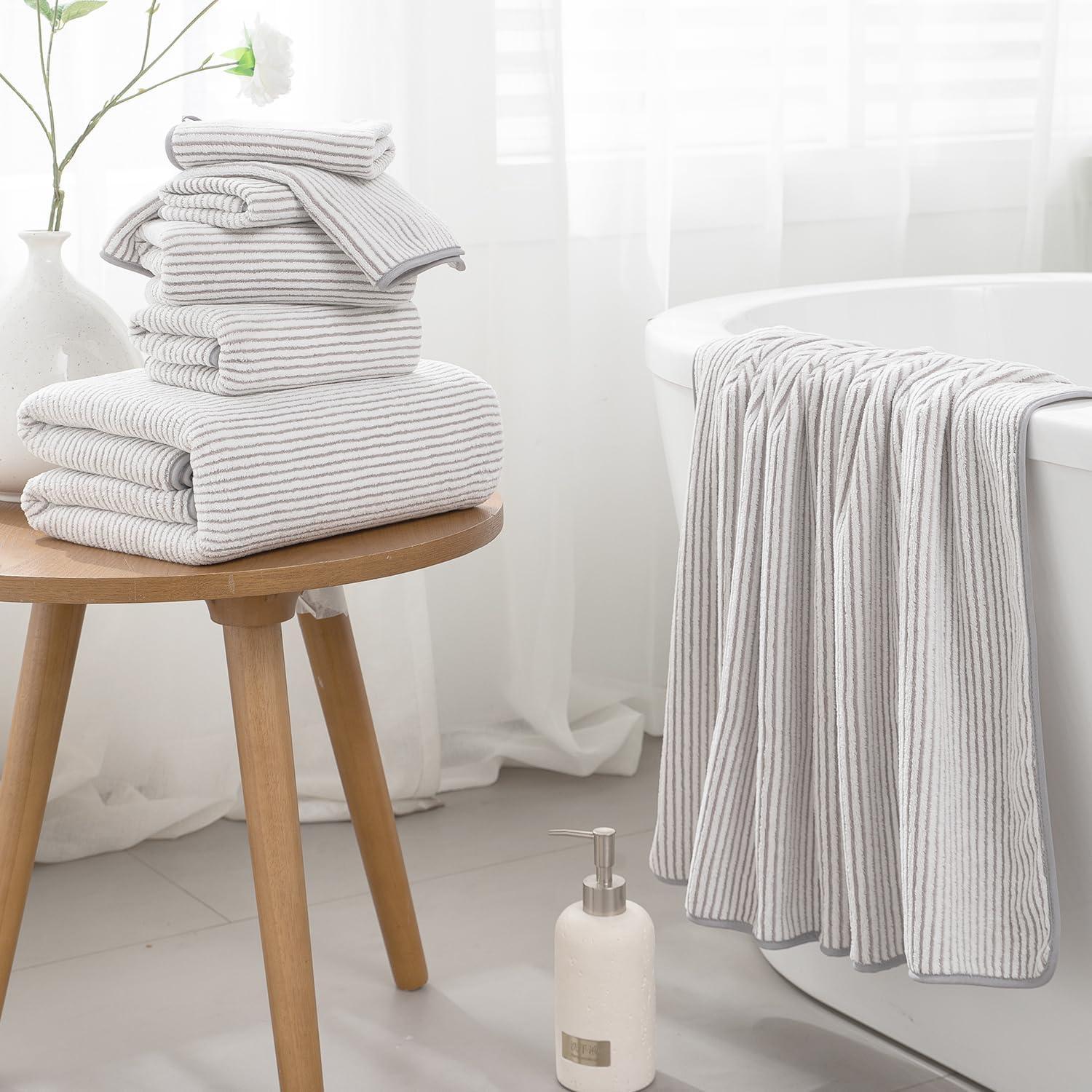 Juego de Toallas de Baño 4 Piezas Jessy Home Microfibra Beige