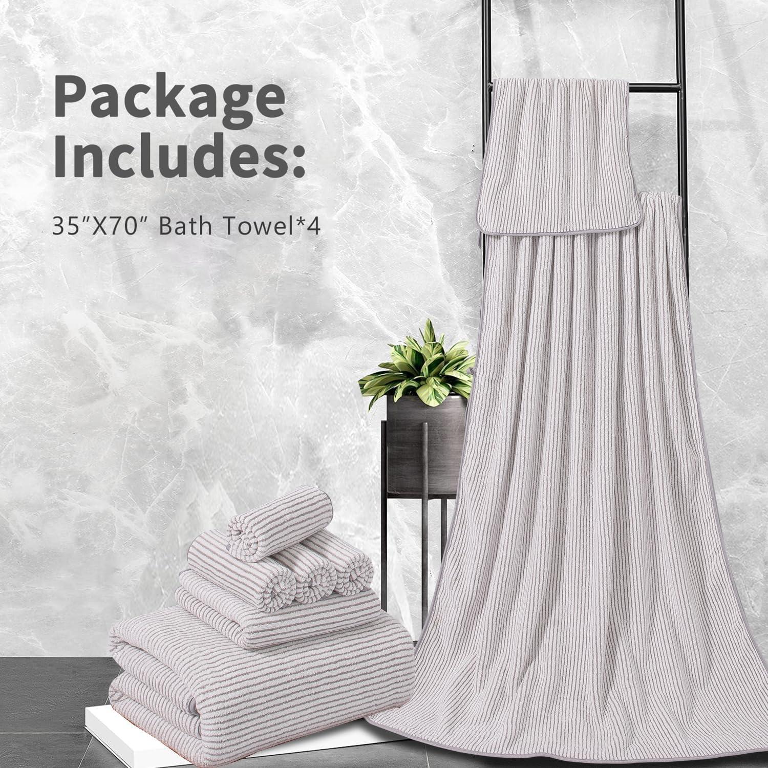 Juego de Toallas de Baño 4 Piezas Jessy Home Microfibra Beige