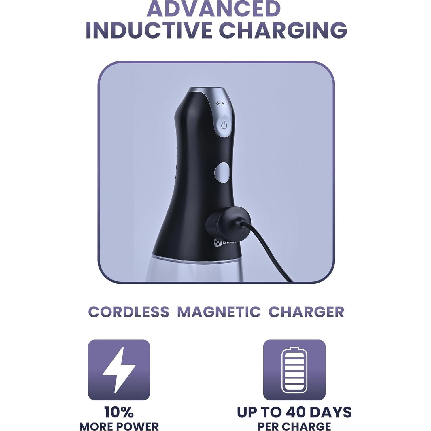 Irrigador Dental Dr. Aid Portátil Inalámbrico 311ml Negro