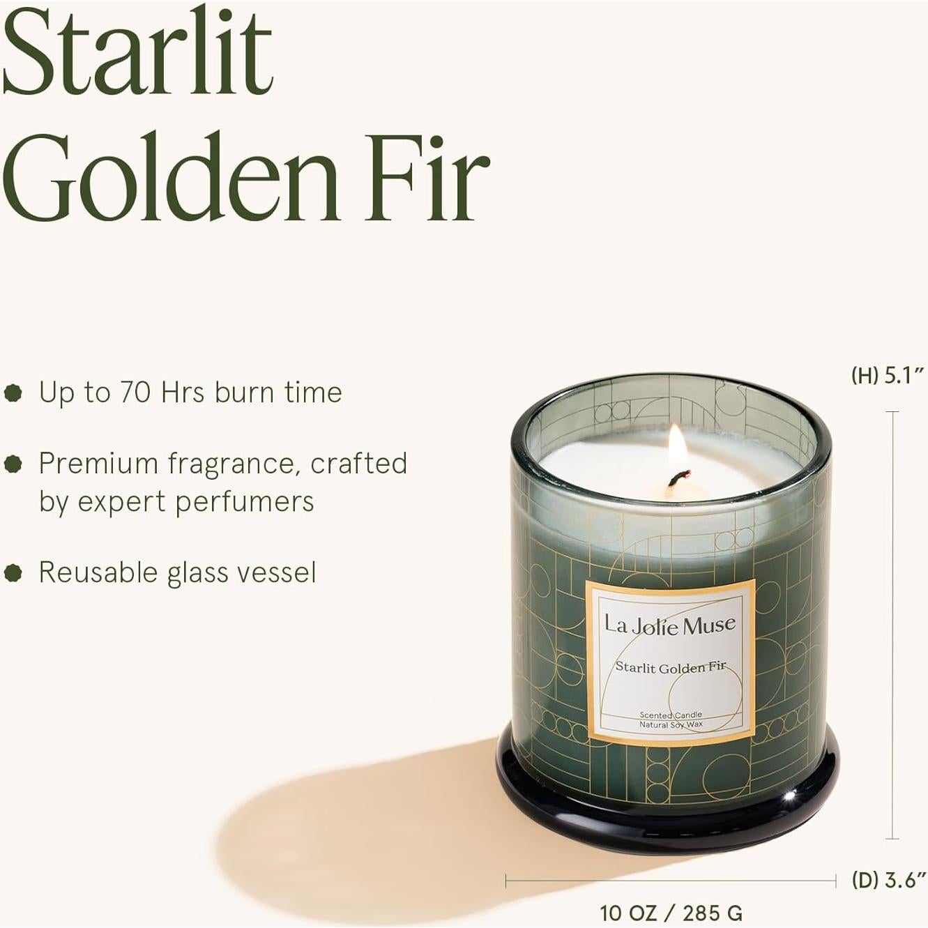 Vela de Soja Natural LA JOLIE MUSE Cedro y Ciprés 285g