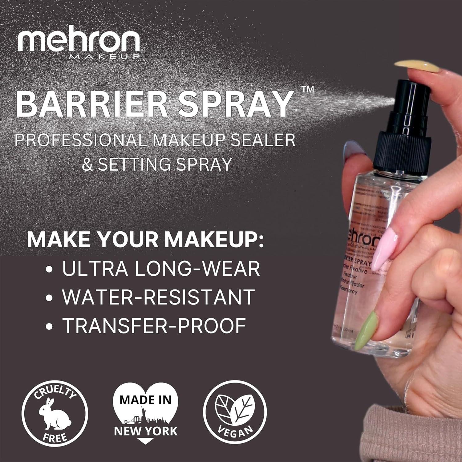 Spray Fijador de Maquillaje Mehron 29 ml - Barrera Profesional