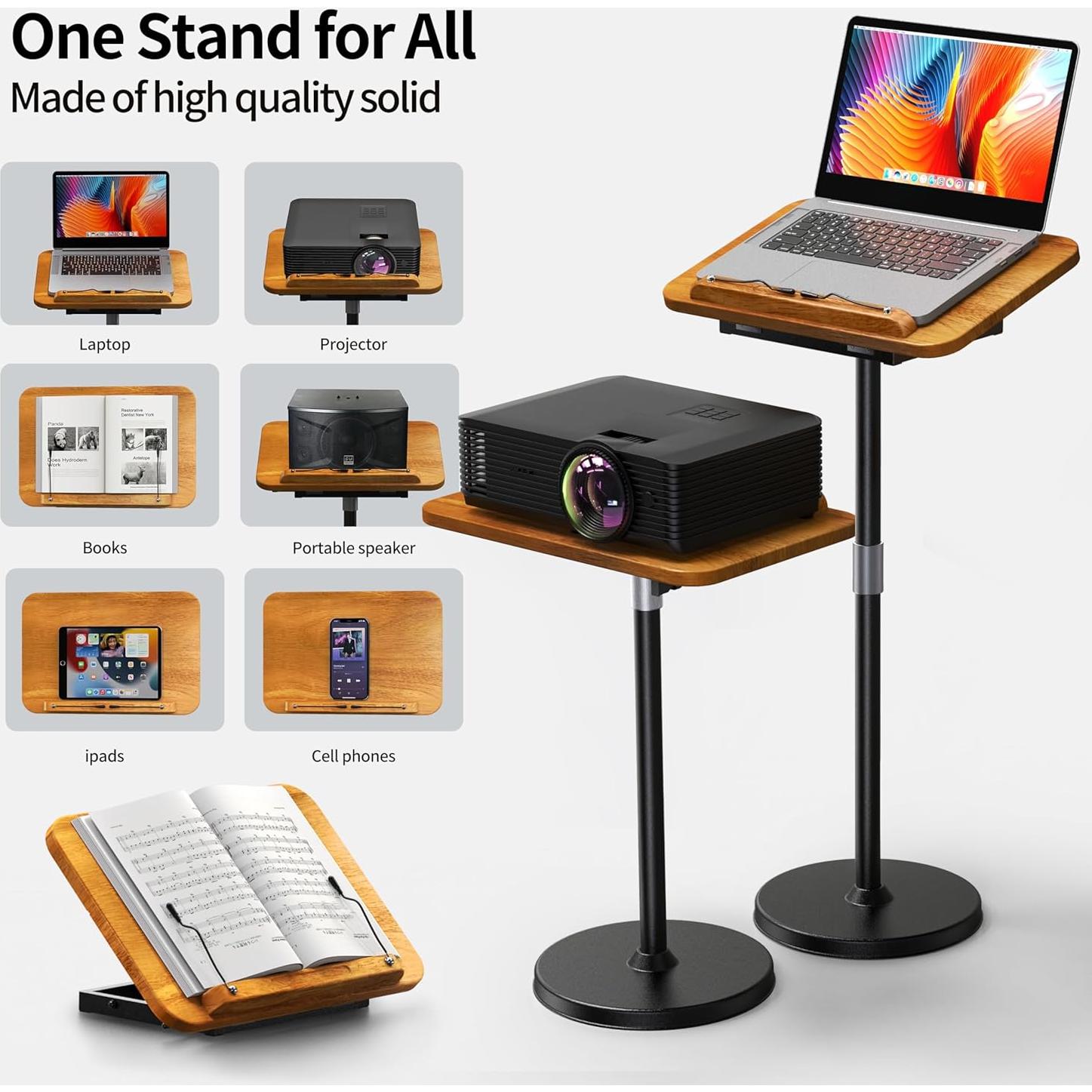 Soporte de Piso 2 en 1 NAMON para Laptop Altura Ajustable 42-130 cm