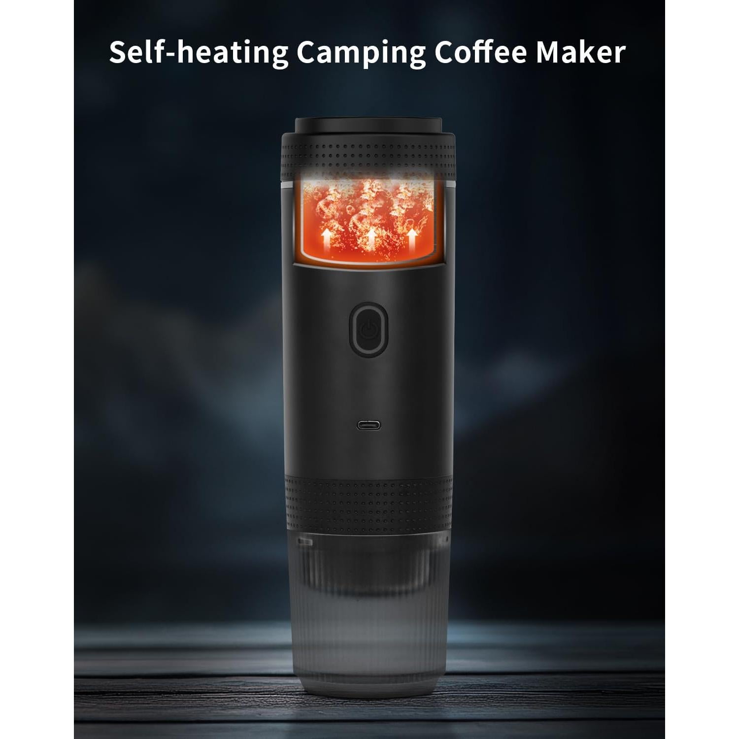 Cafetera de Espresso Portátil EVERANGE Negra 5V Automática