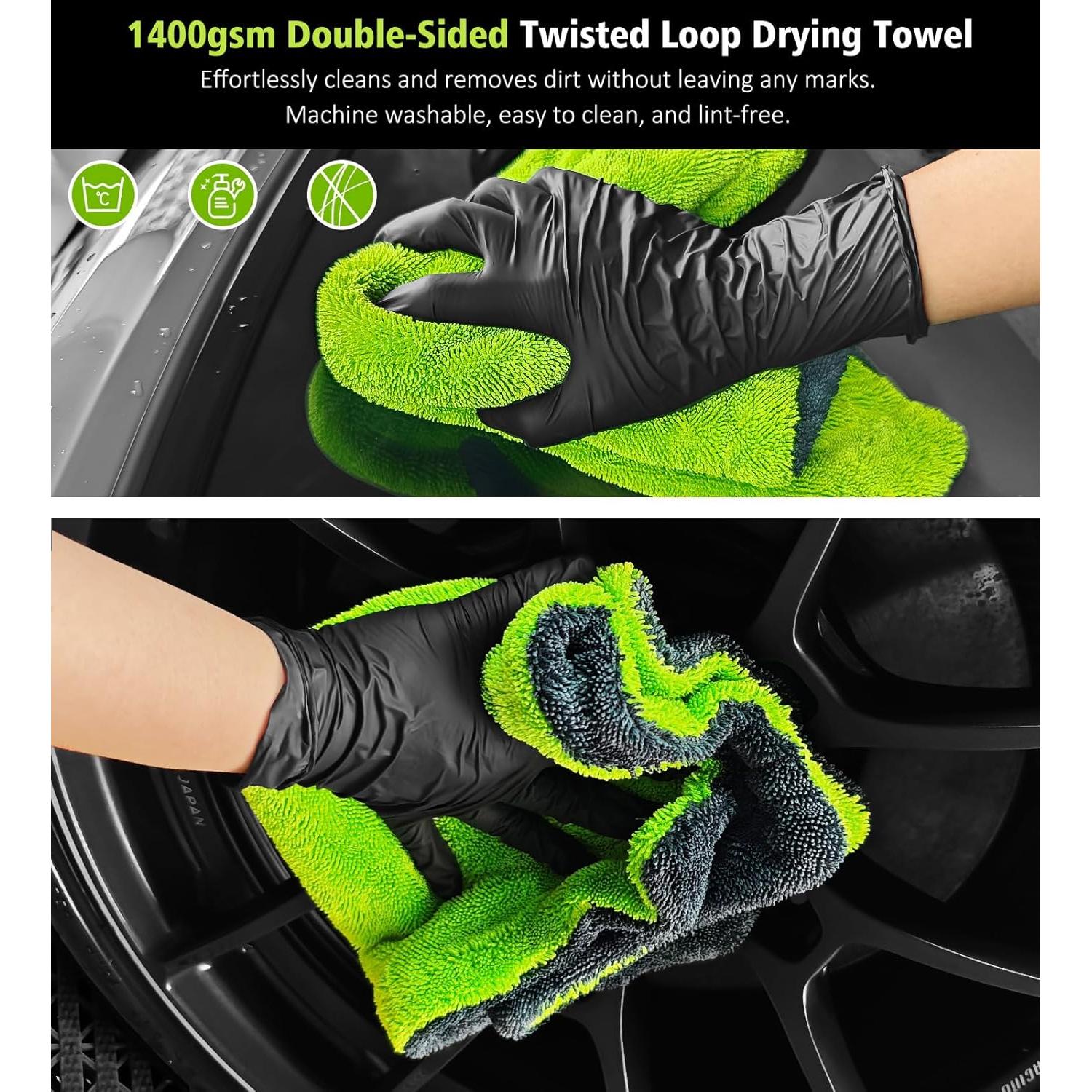 Toallas de Secado Microfibra YeewayVeh 40.64cm 2 Piezas Verde