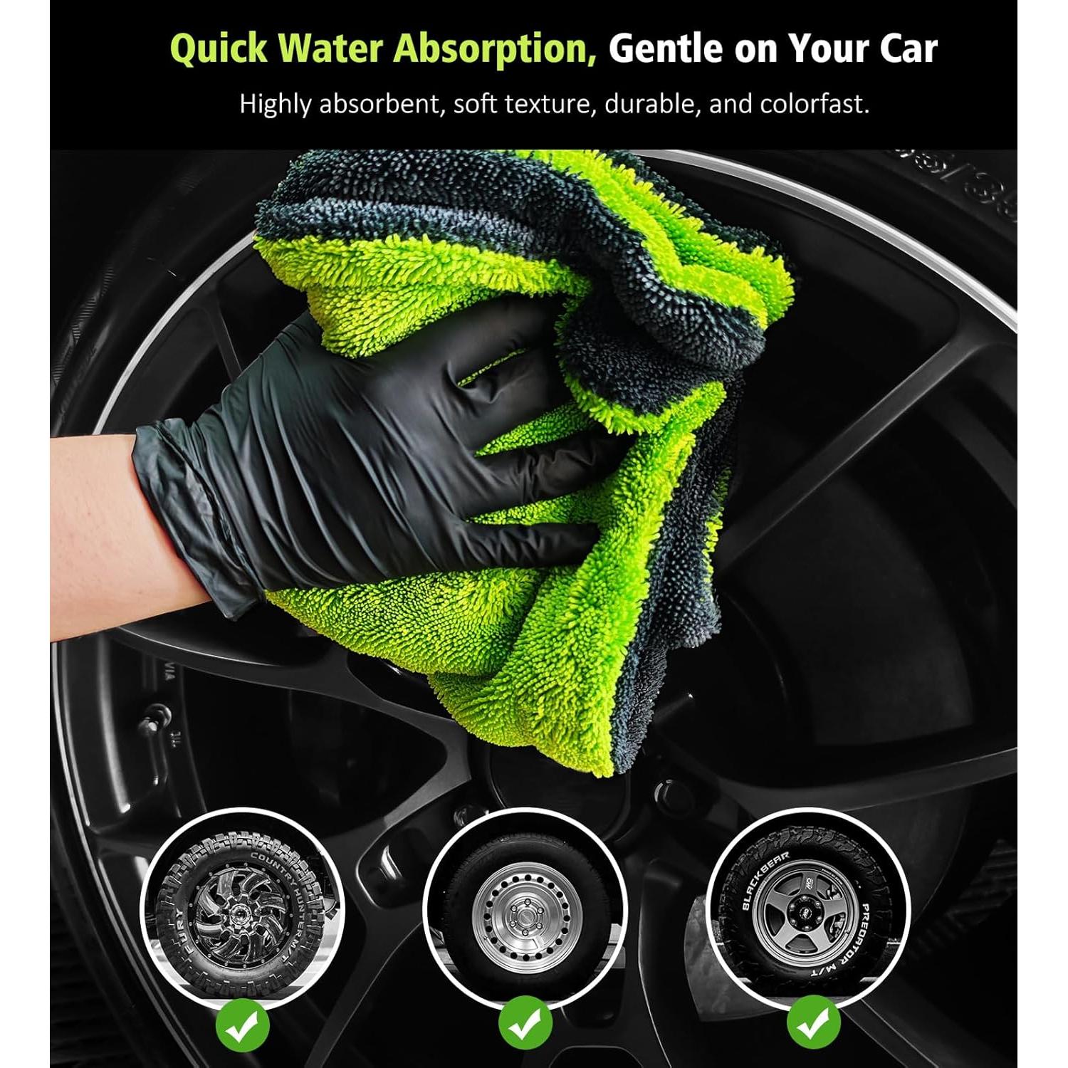 Toallas de Secado Microfibra YeewayVeh 40.64cm 2 Piezas Verde