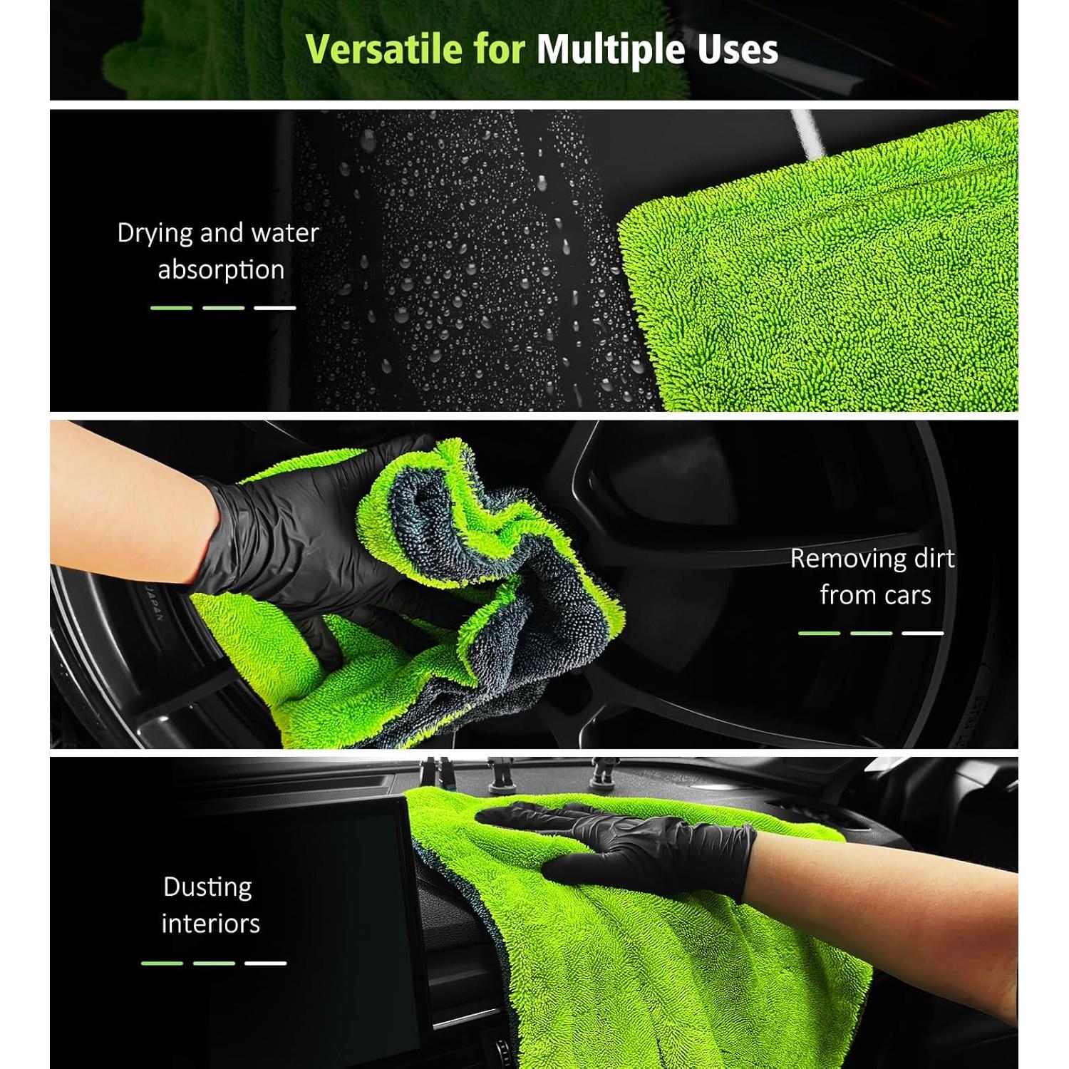 Toallas de Secado Microfibra YeewayVeh 40.64cm 2 Piezas Verde