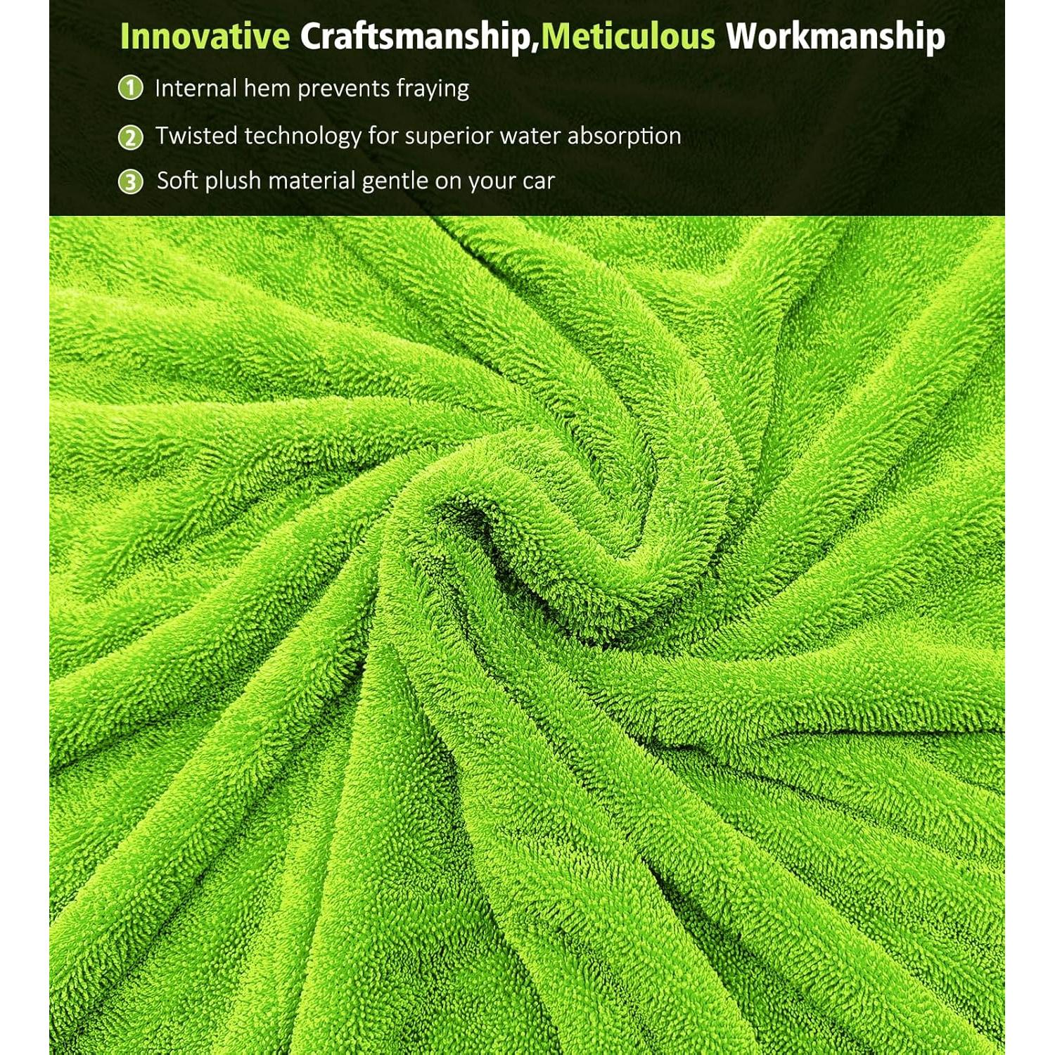 Toallas de Secado Microfibra YeewayVeh 40.64cm 2 Piezas Verde