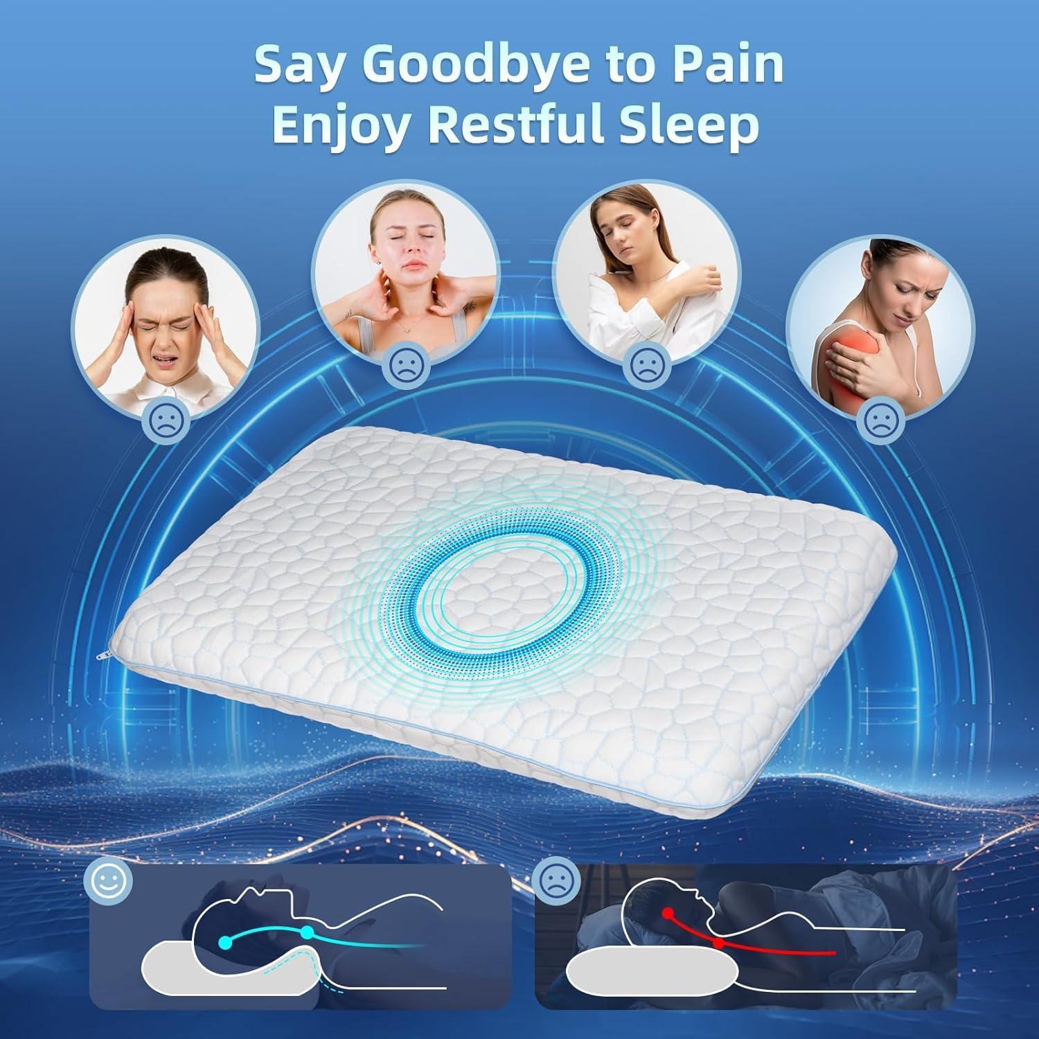 Almohada Plana Ultra Fina SUPA MODERN 5.7 cm Espuma Viscoelástica