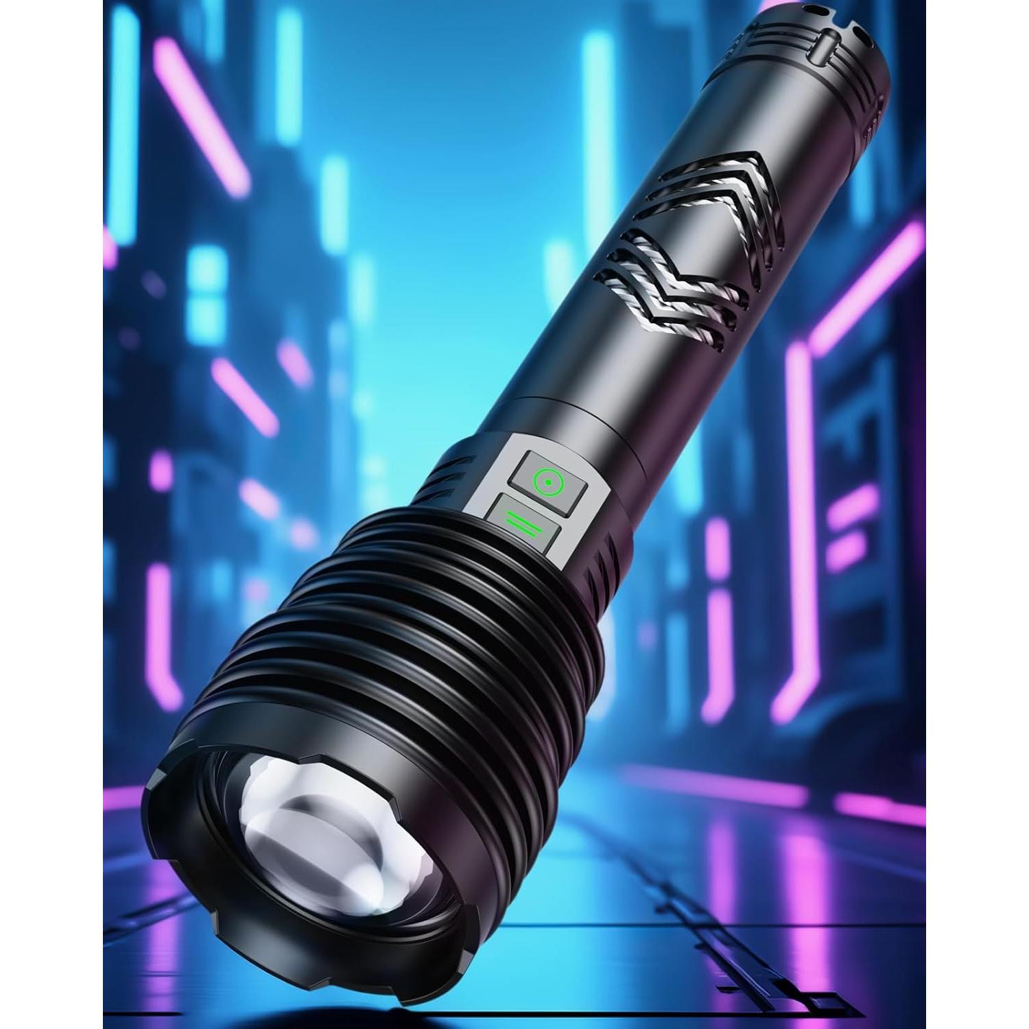 Linterna Recargable Amzyigou 600000 Lúmenes 10000mAh IP67