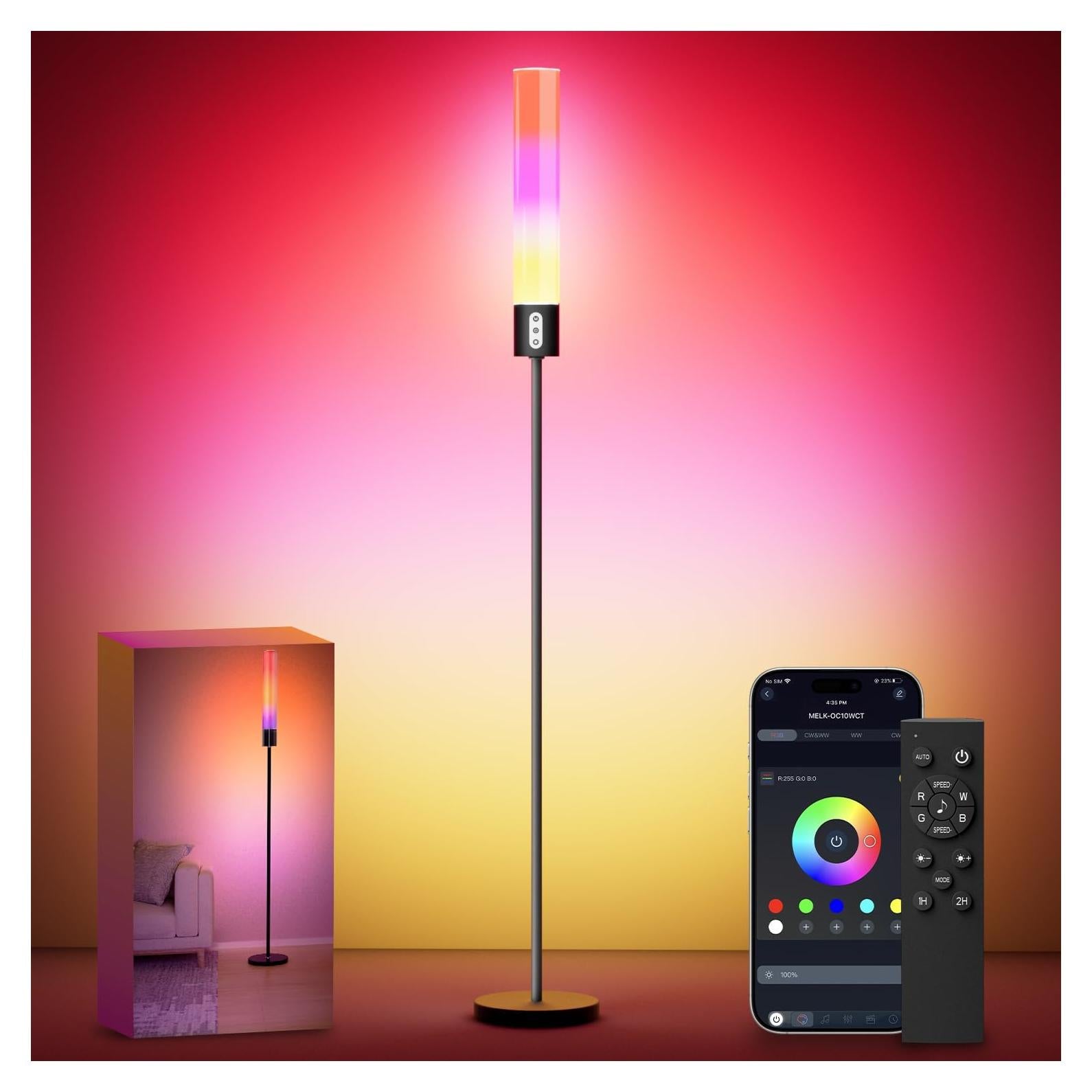 Lámpara de Pie Inteligente Luckystyle HX-828 RGBICW 1500LM