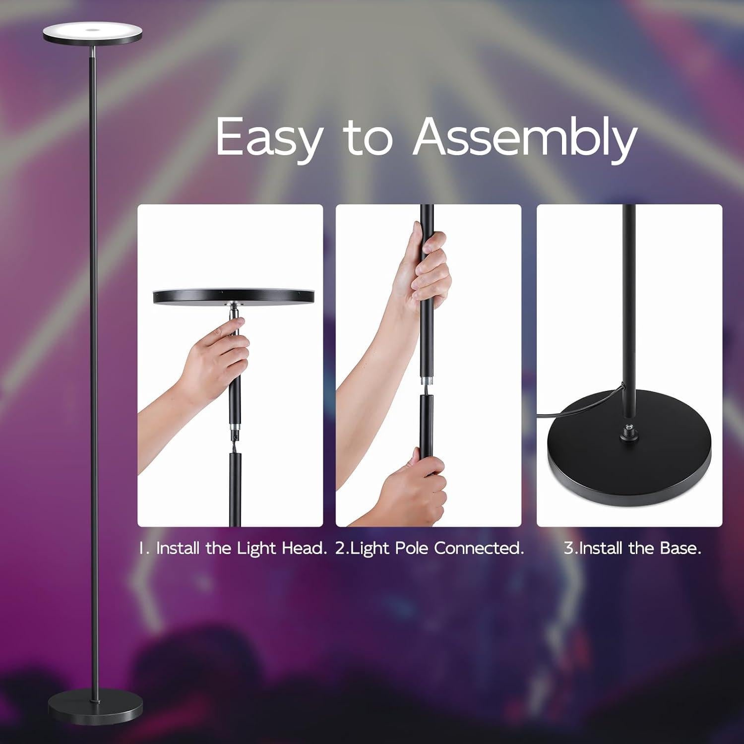 Lámpara de Piso LED Inteligente SUNMORY RGB 32W Control Remoto