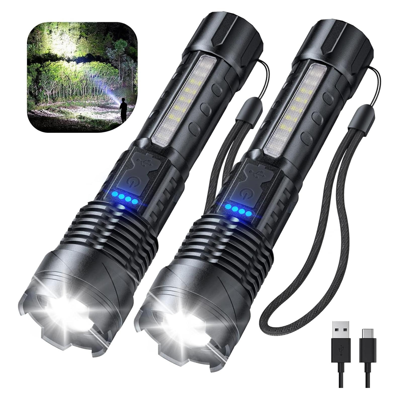 Linterna LED Recargable Cinlinso 990000 Lúmenes IPX6 7 Modos