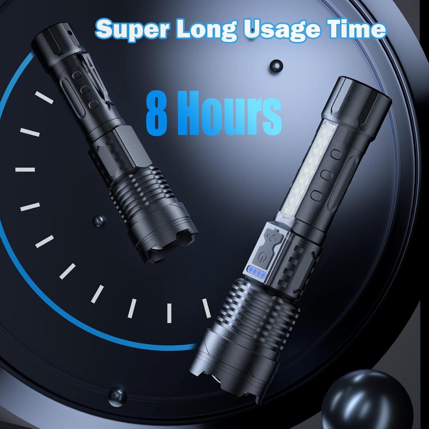 Linterna LED Recargable Cinlinso 990000 Lúmenes IPX6 7 Modos