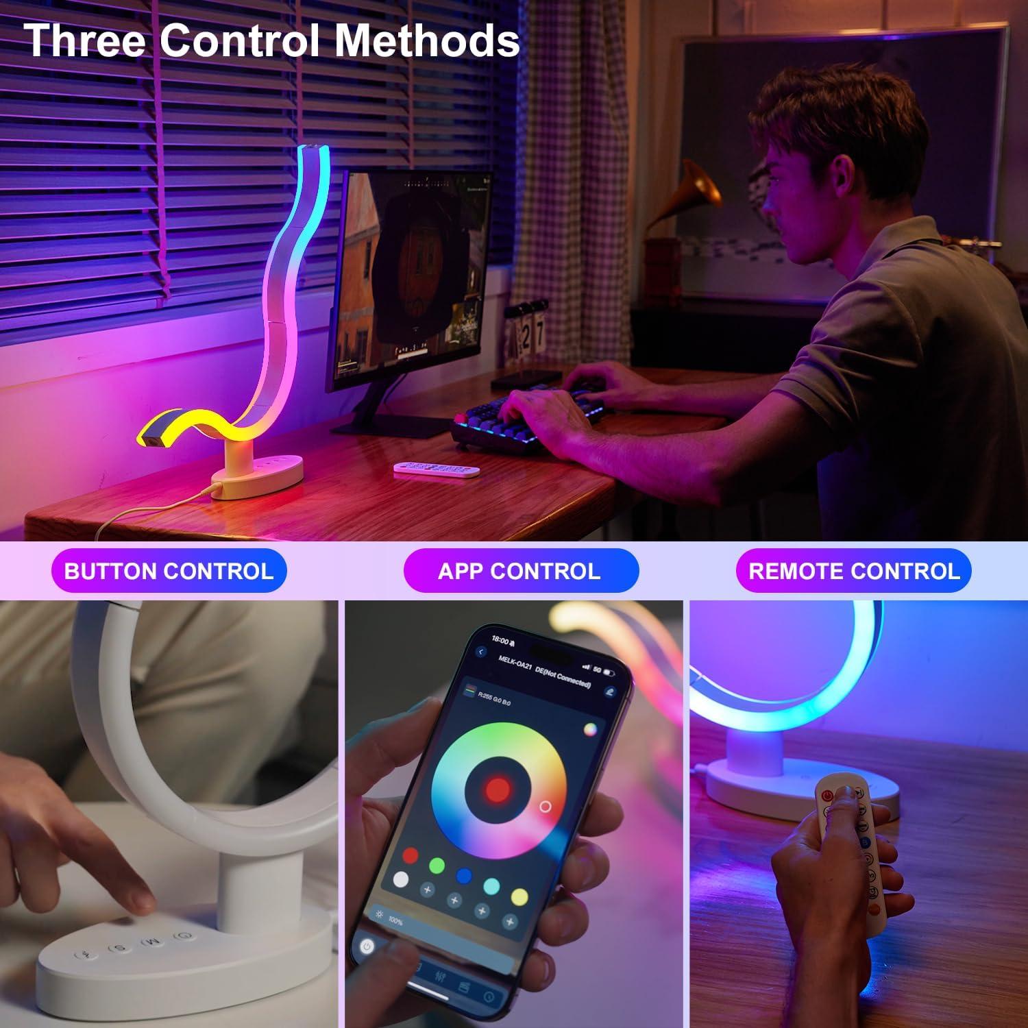 Lámpara de Mesa Omorepa RGB+IC Transformable con Control APP