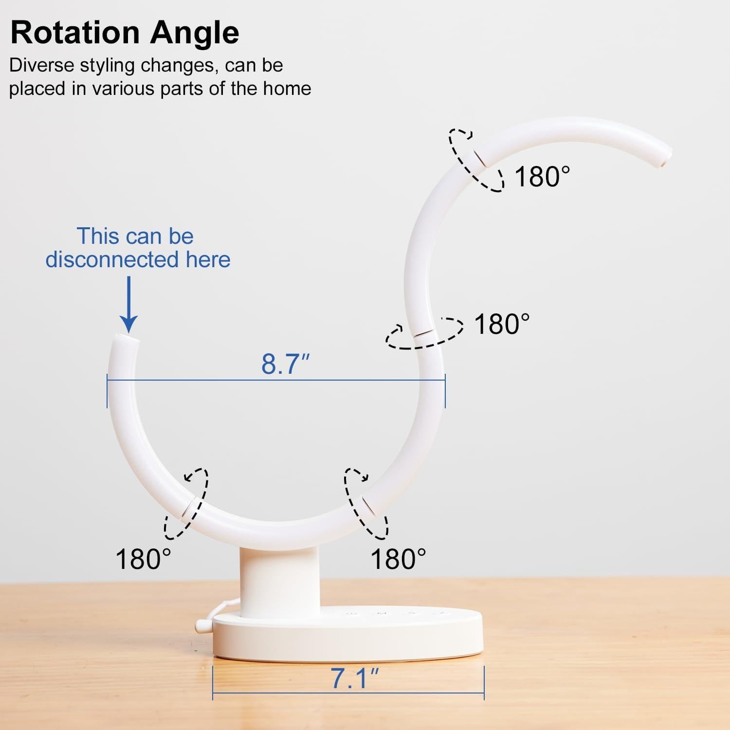 Lámpara de Mesa Omorepa RGB+IC Transformable con Control APP