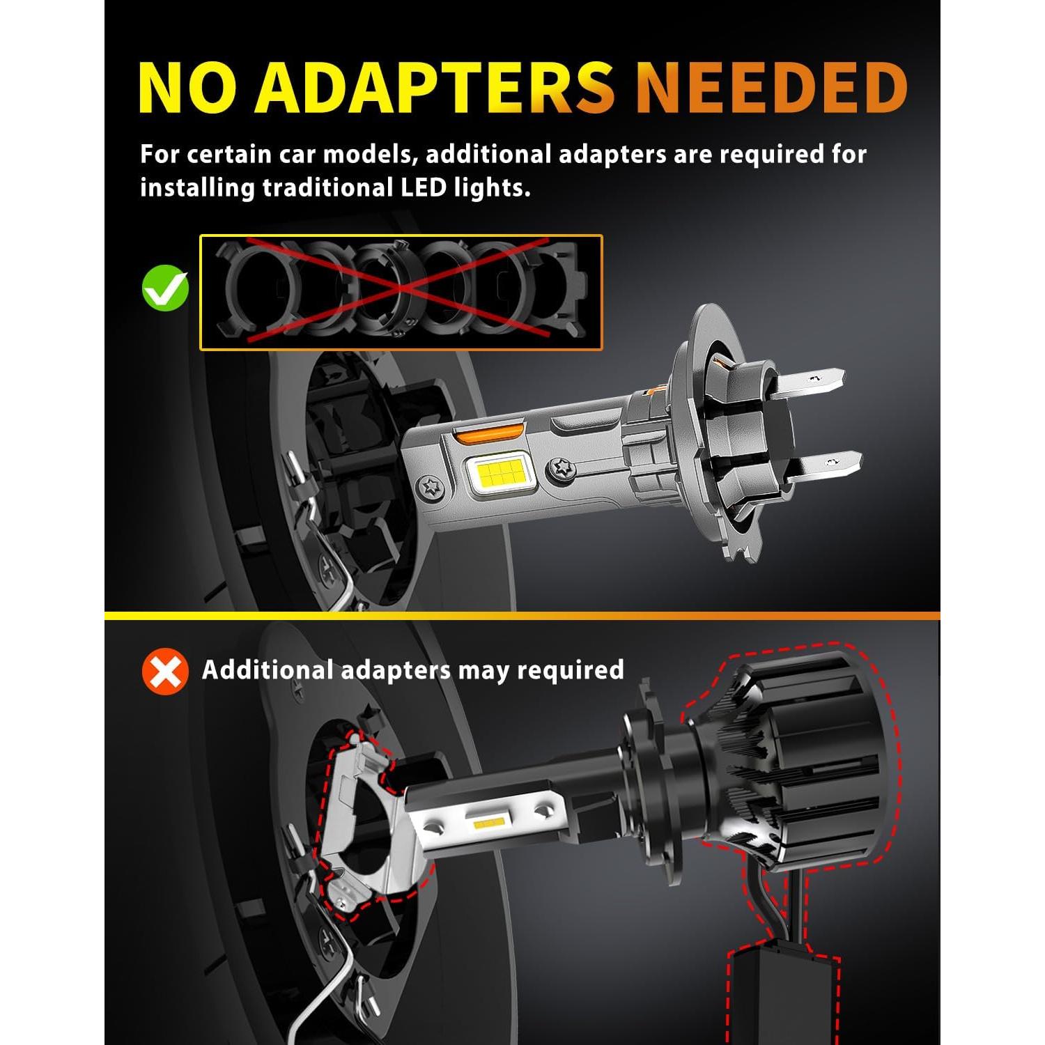 Bombillas LED H7 Termitor 30000LM 6500K 2 Piezas
