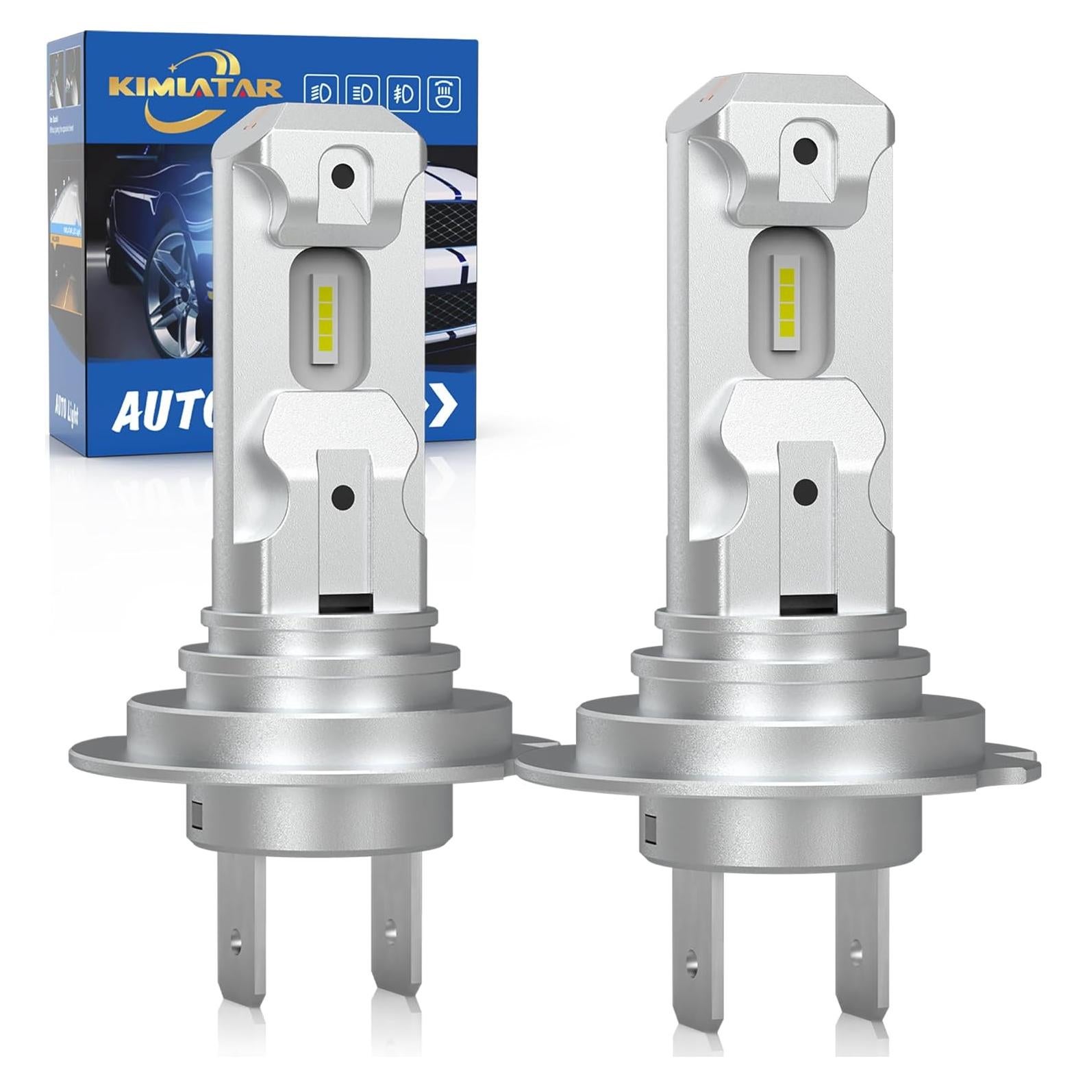 Bombilla LED H7 KIMLATAR 40000 Lúmenes 6500K Paquete de 2