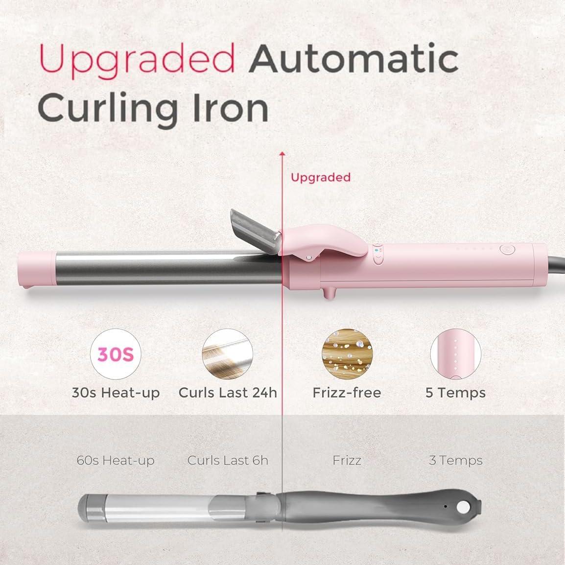 Plancha de Rizar Automática TYMO HC501PM 1" Rosa Cerámica