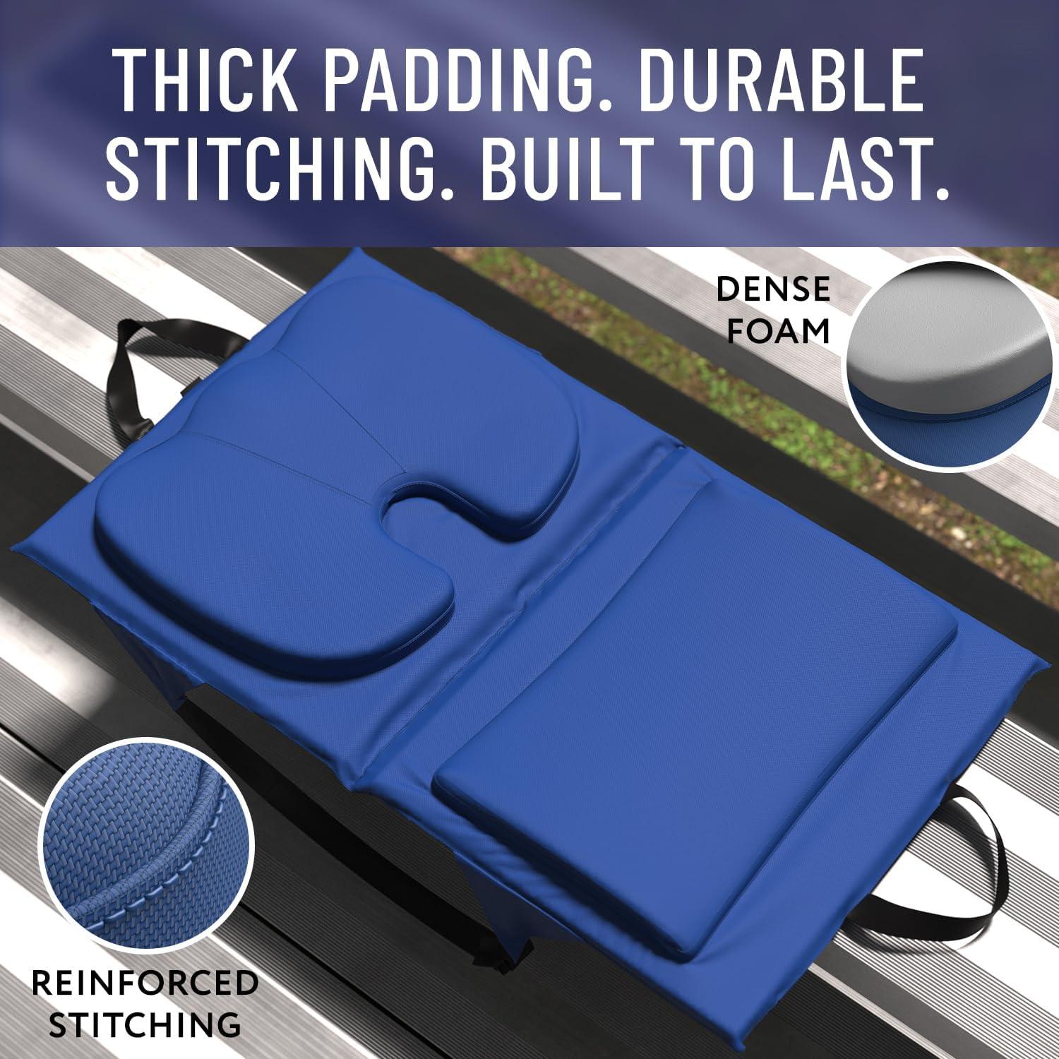 Cojín de Asiento de Estadio Everlasting Comfort Azul Portátil