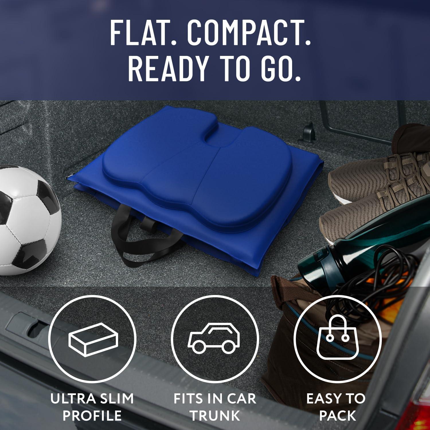 Cojín de Asiento de Estadio Everlasting Comfort Azul Portátil