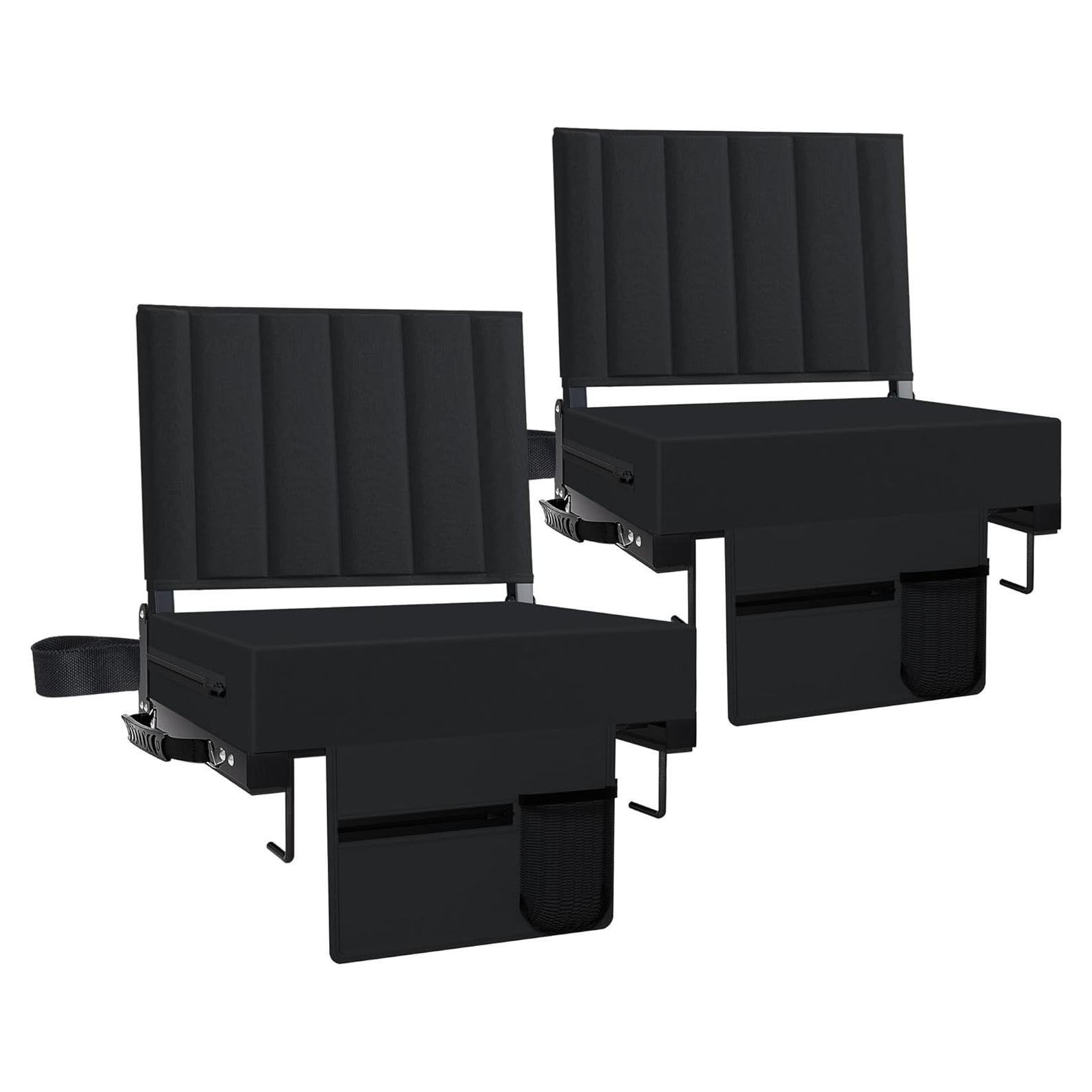 Asiento de Estadio Plegable Aliphon con Respaldo y Cojín - 2 Piezas