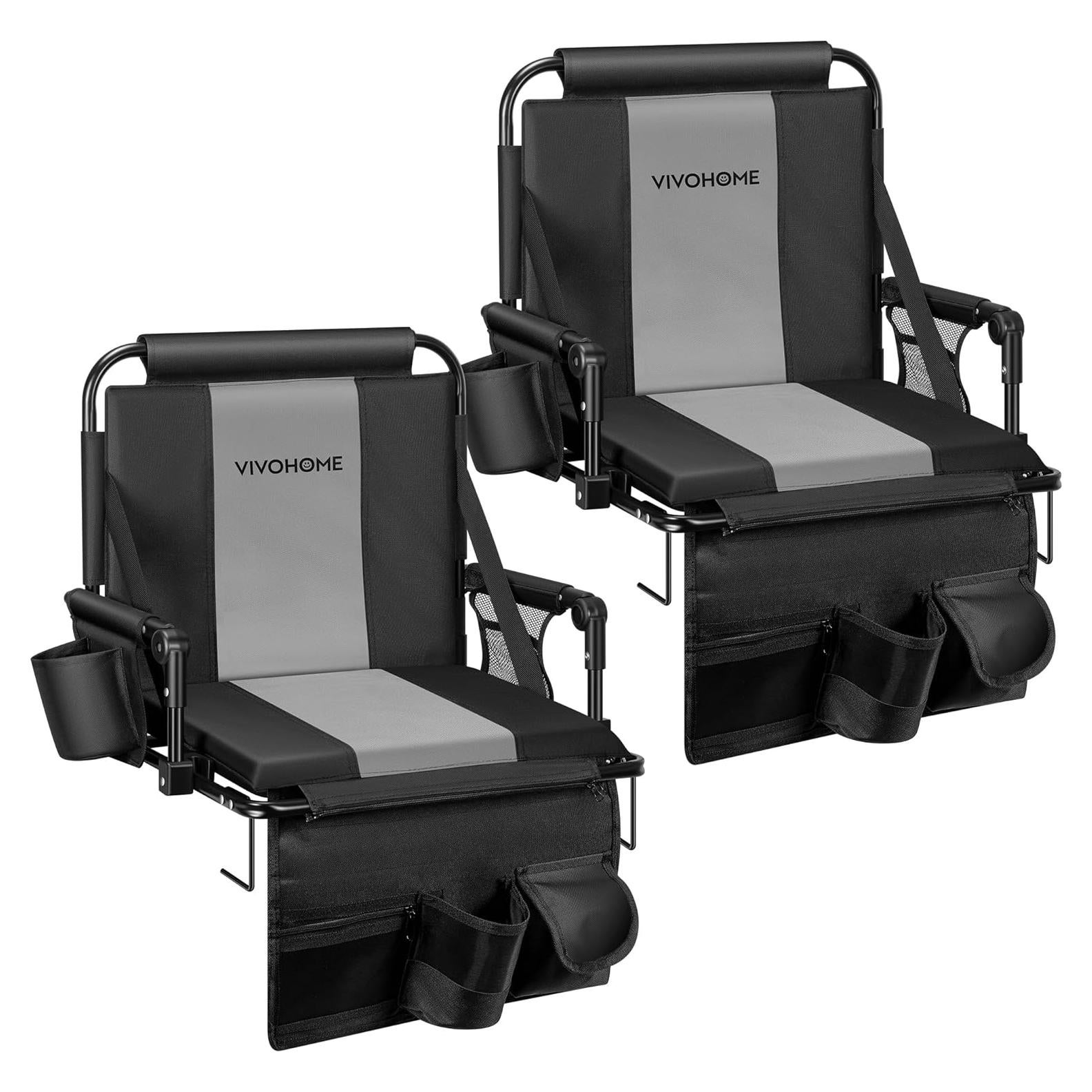 Asiento de Estadio Plegable VIVOHOME con Soporte y Cojín