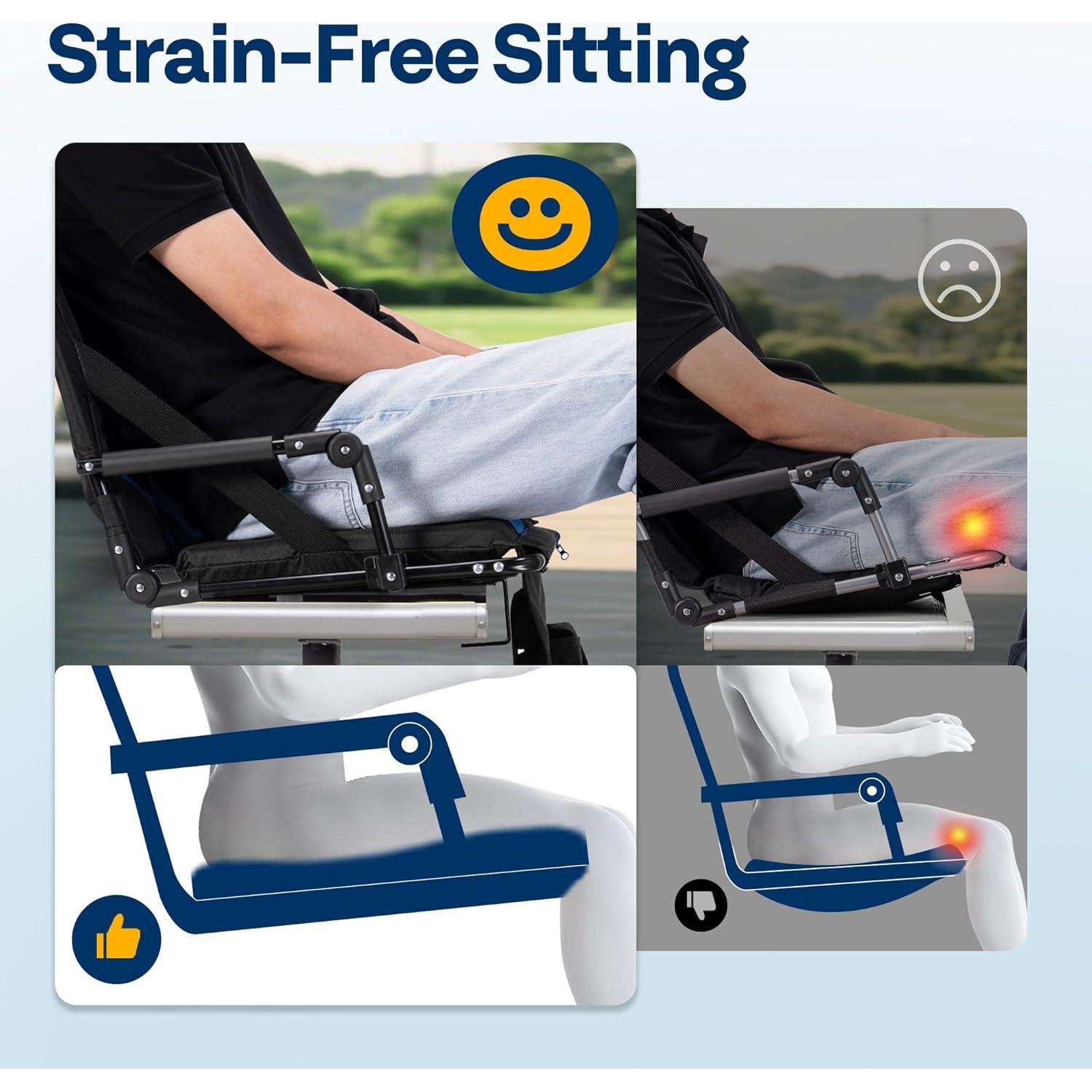 Asiento de Estadio Plegable VIVOHOME con Soporte y Cojín