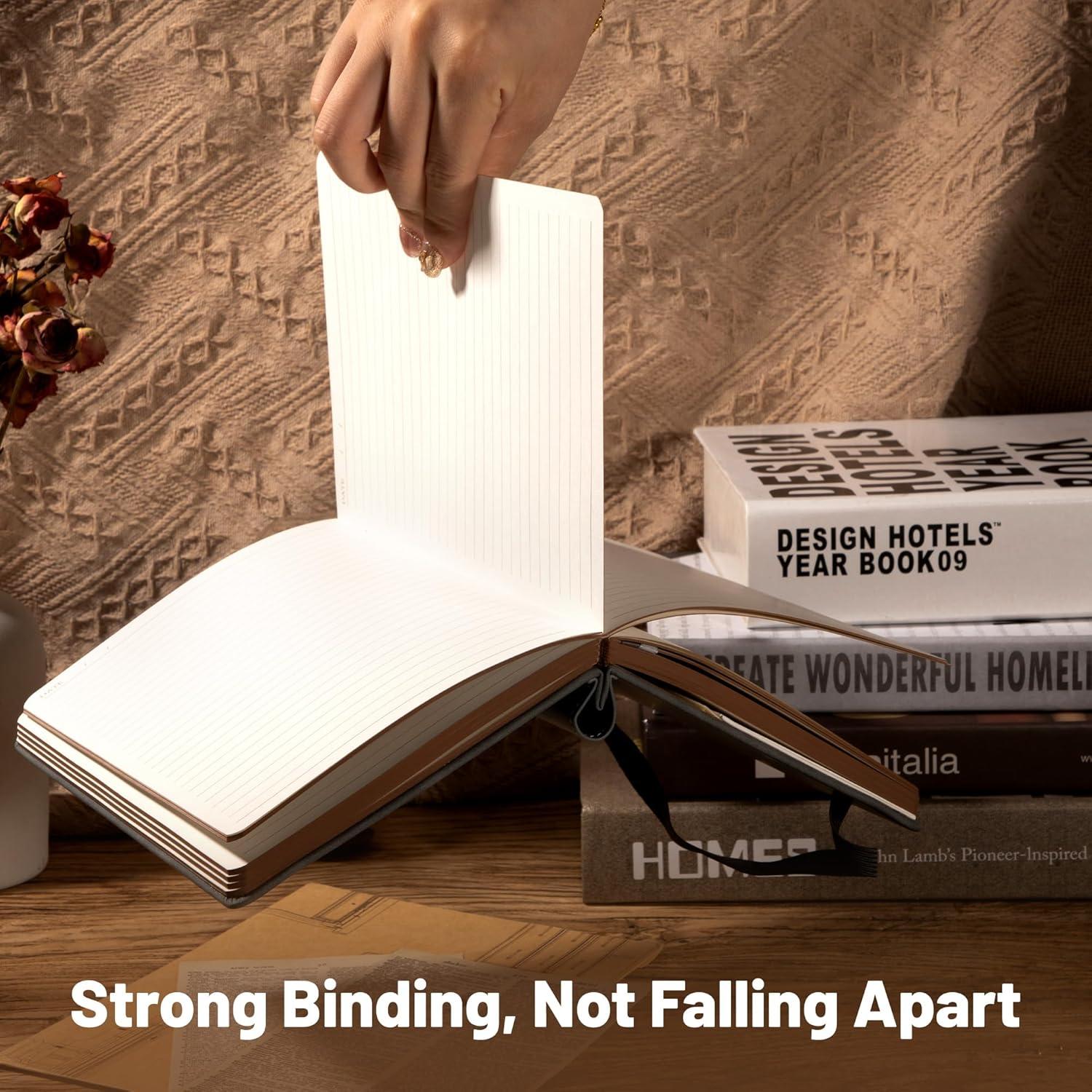 Cuaderno de Piel Vegana CAGIE A5 288 Páginas Rayado