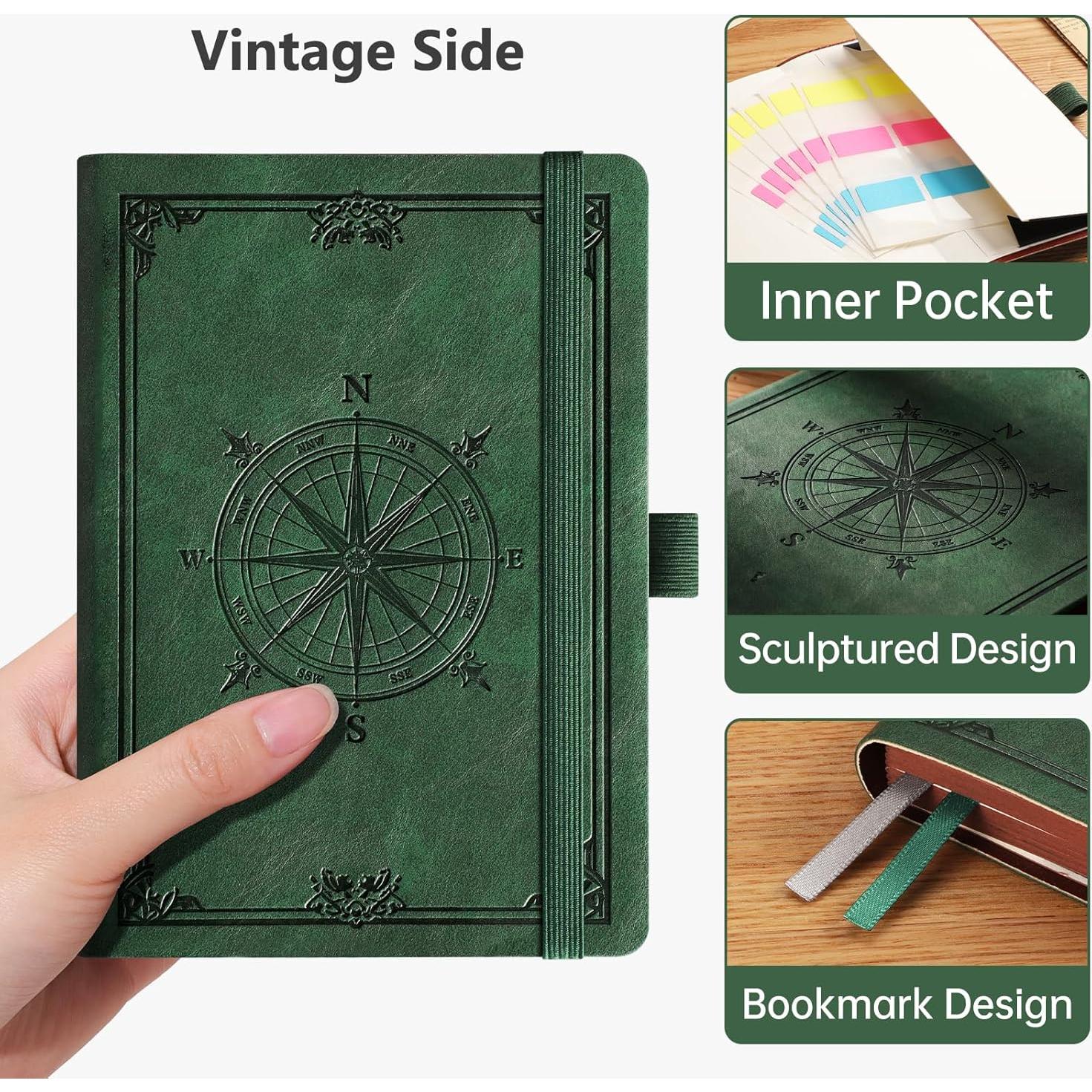 Cuaderno B6 Forrado AHGXG Verde Oscuro - 256 Páginas