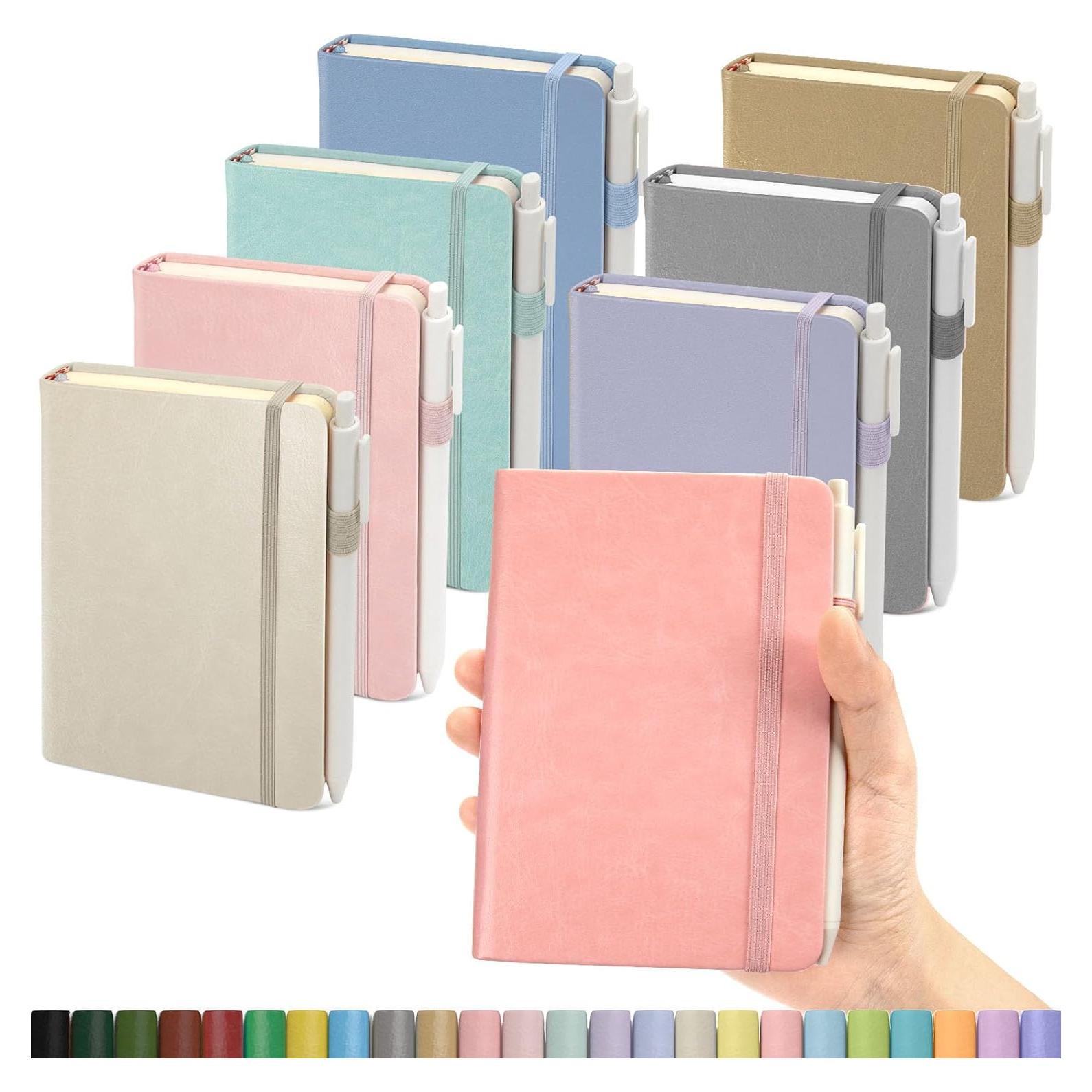 Cuadernos A6 Oucaru 8 Colores Pastel Tapa Dura 40 Hojas