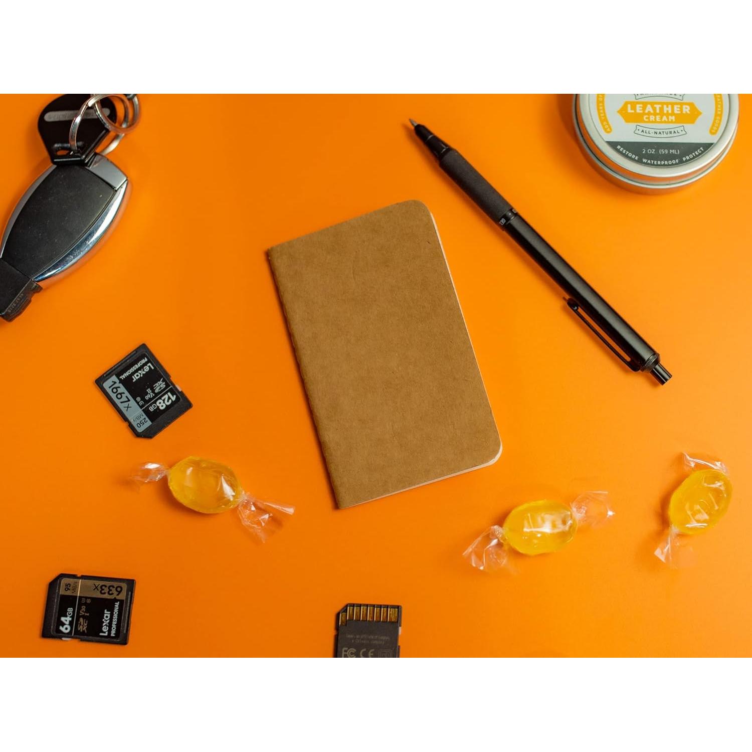 Set de 2 Cuadernos Mini Olpr Kraft Marrón 54 Páginas Rayadas