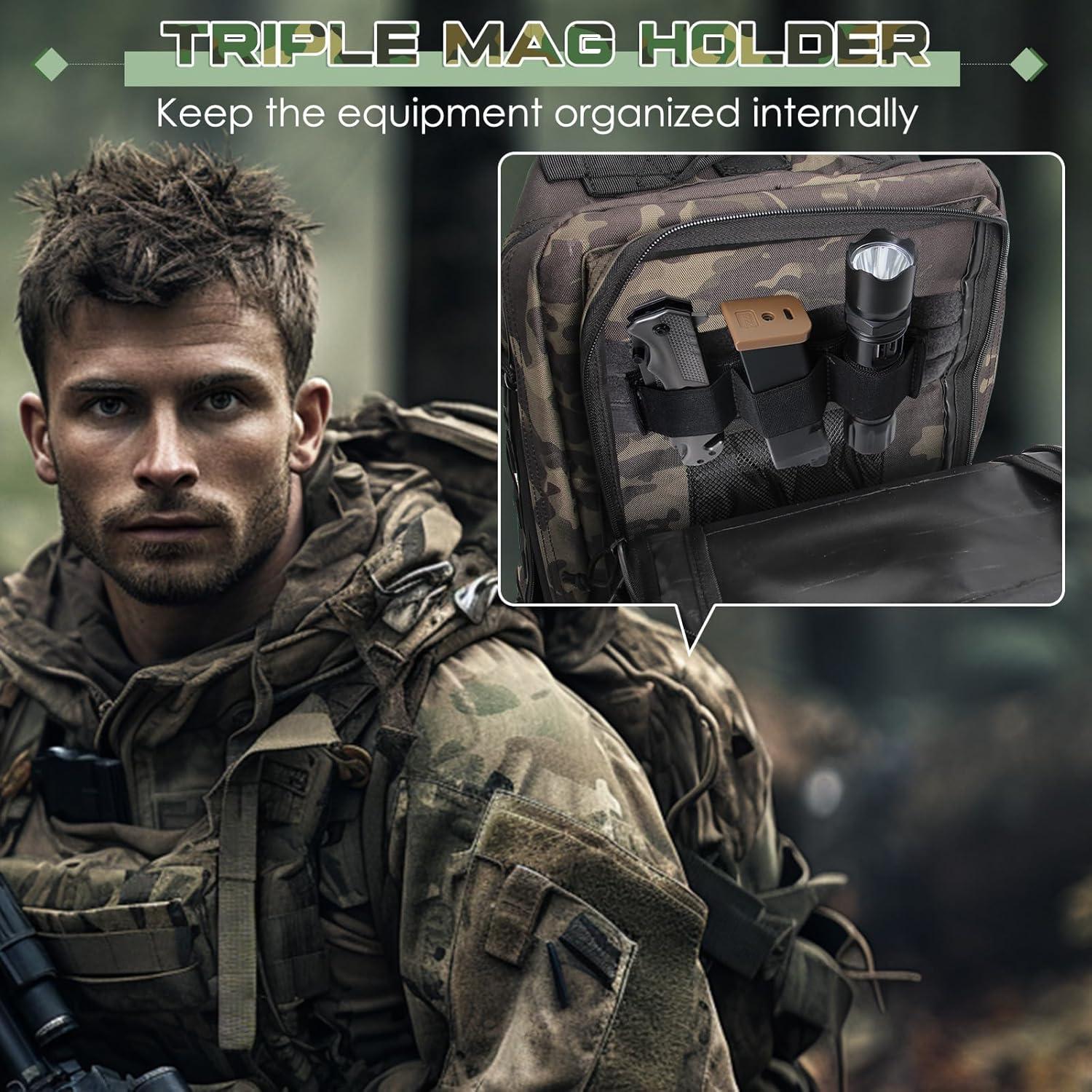 Soporte de Triple Revista OCQOTAT Negro - 2 Piezas Nylon