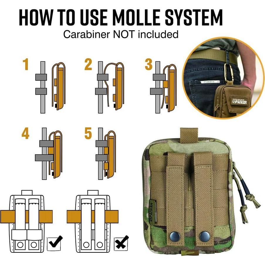 Bolsa Administrativa Molle EXCELENTE ELITE SPANKER Multicam 13.5x5.5x16.5cm