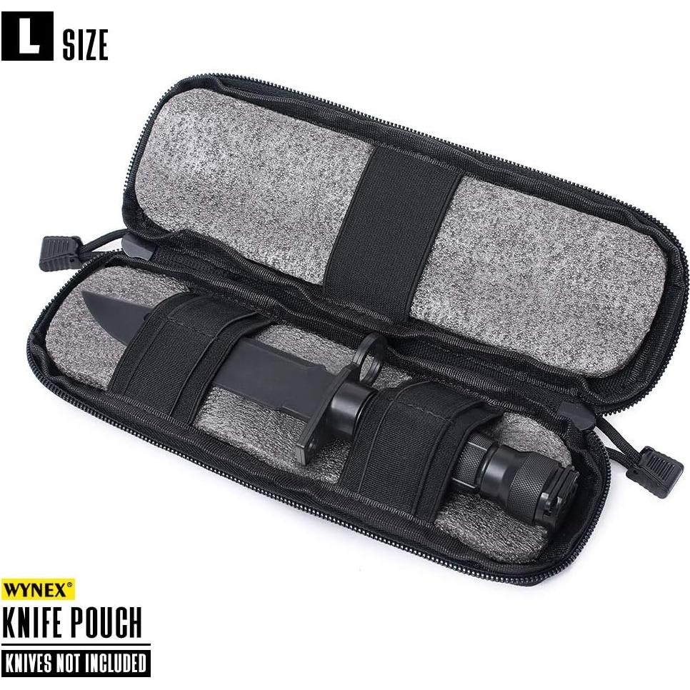 Funda Táctica WYNEX Nylon 600D para Linterna y Cuchillo - Grande