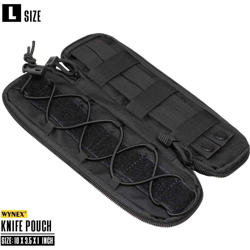 Funda Táctica WYNEX Nylon 600D para Linterna y Cuchillo - Grande