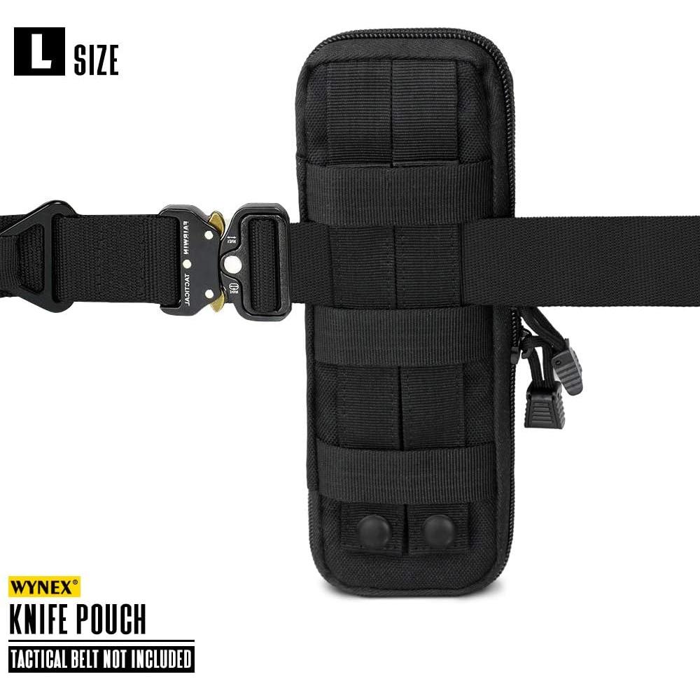 Funda Táctica WYNEX Nylon 600D para Linterna y Cuchillo - Grande