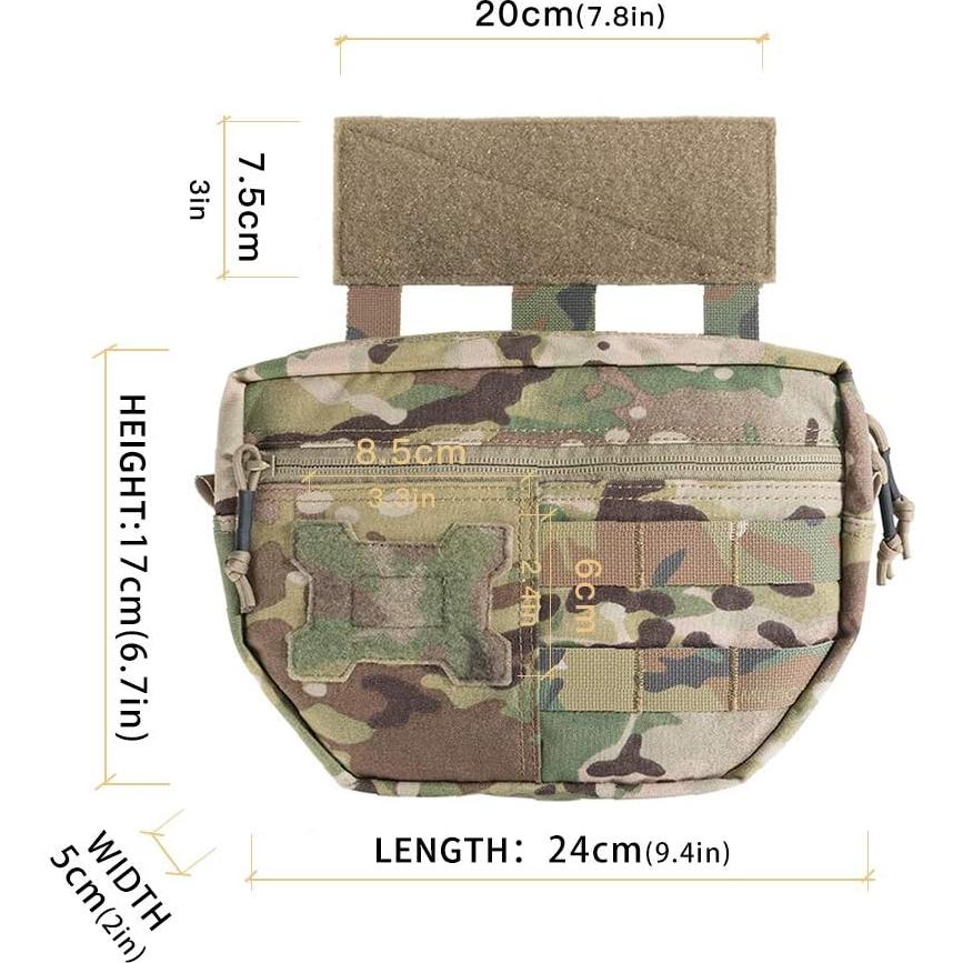 Bolsa Táctica de Caída Molle EXCELLENT ELITE SPANKER Multicam