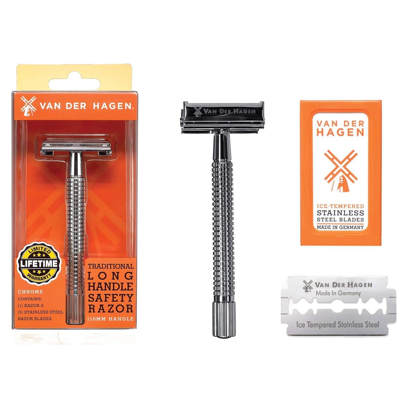 Kit de Afeitado Van Der Hagen Cromo 110mm con Balsamo