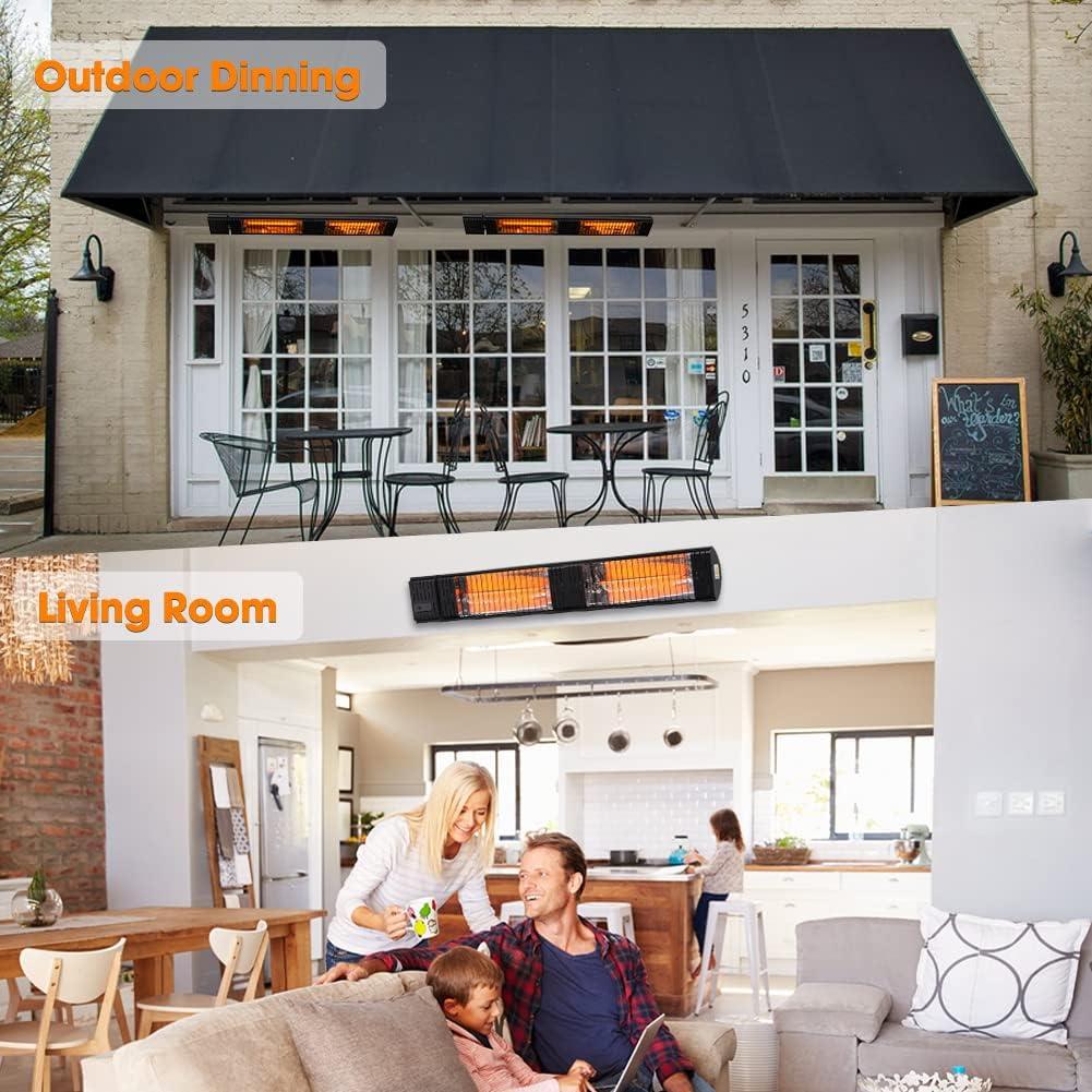 Calentador de Patio Infrarrojo ThermoMate EIH3000B 3000W