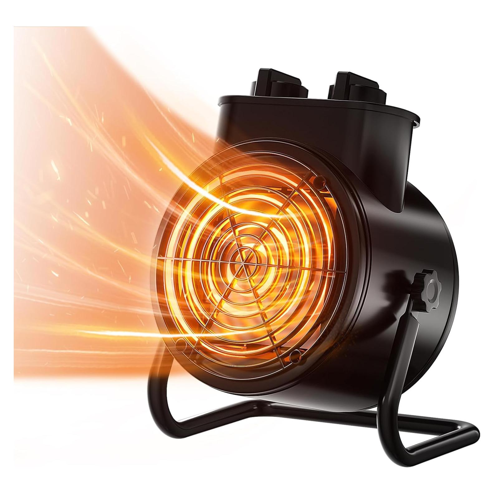 Calentador Eléctrico Portátil VCJ 1500W con Termostato y 3 Modos