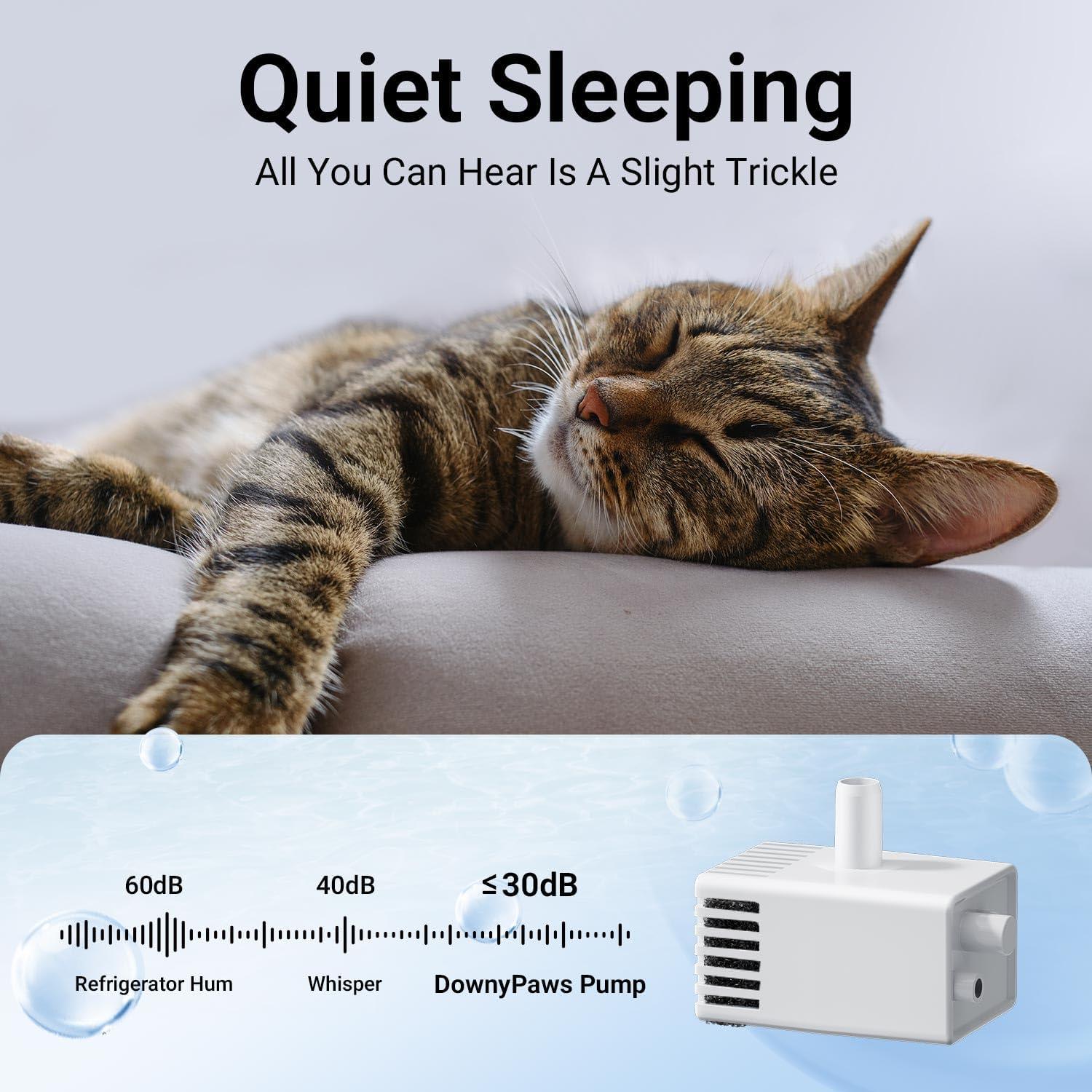 Bomba de Agua DownyPaws Blanca para Fuente Gato DPWFP6SS