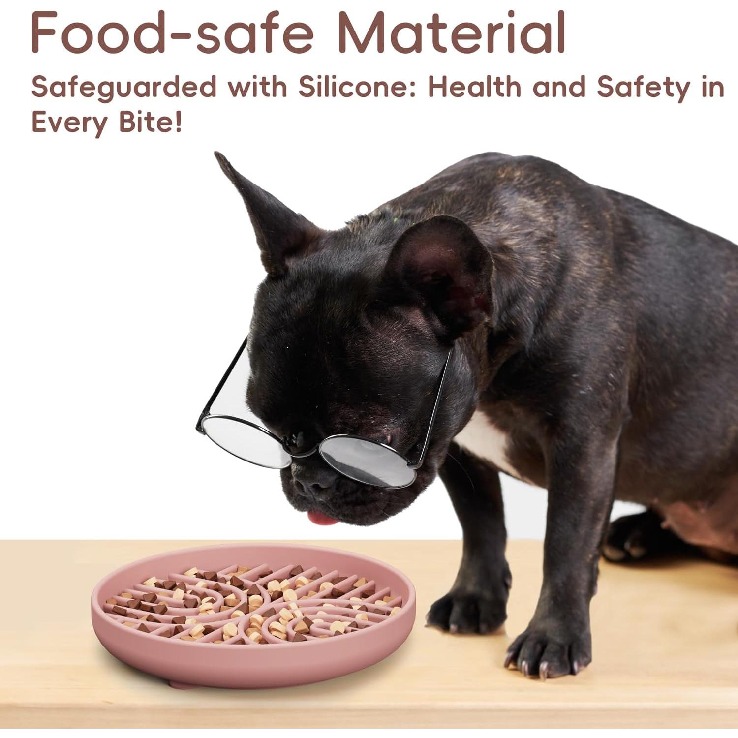 Cuenco de Alimentación Lenta AXEFUN Rosa 19.05 cm Antideslizante