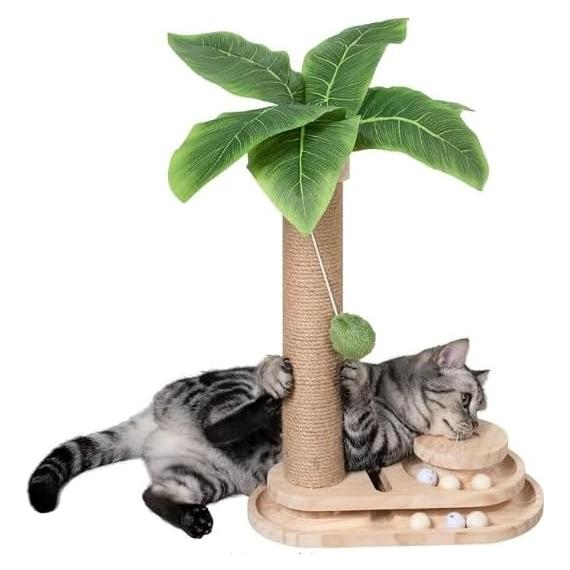 Poste Rascador para Gatos Meowoou 44.96 cm con Juguete Interactivo