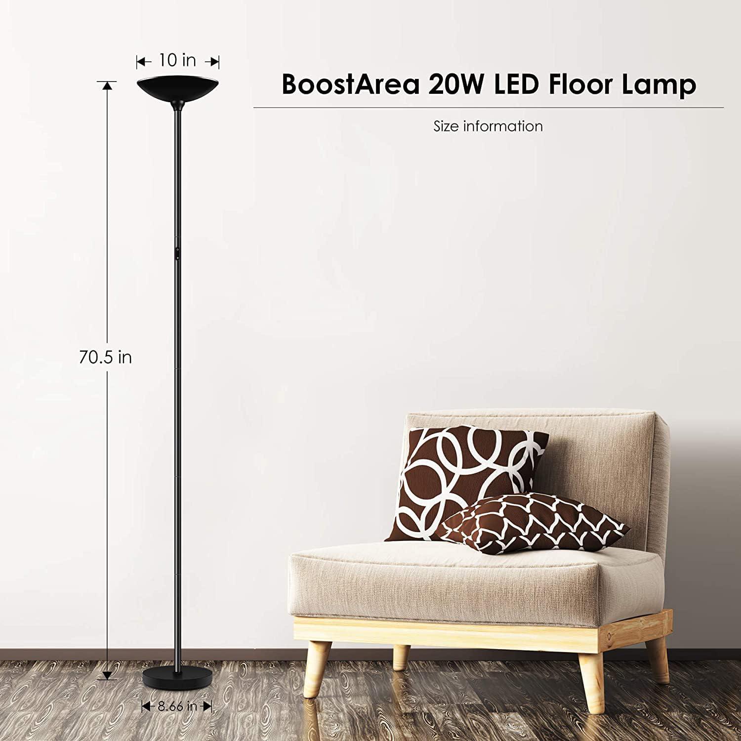Lámpara de Pie LED BoostArea 20W 2000LM Regulable 3000K